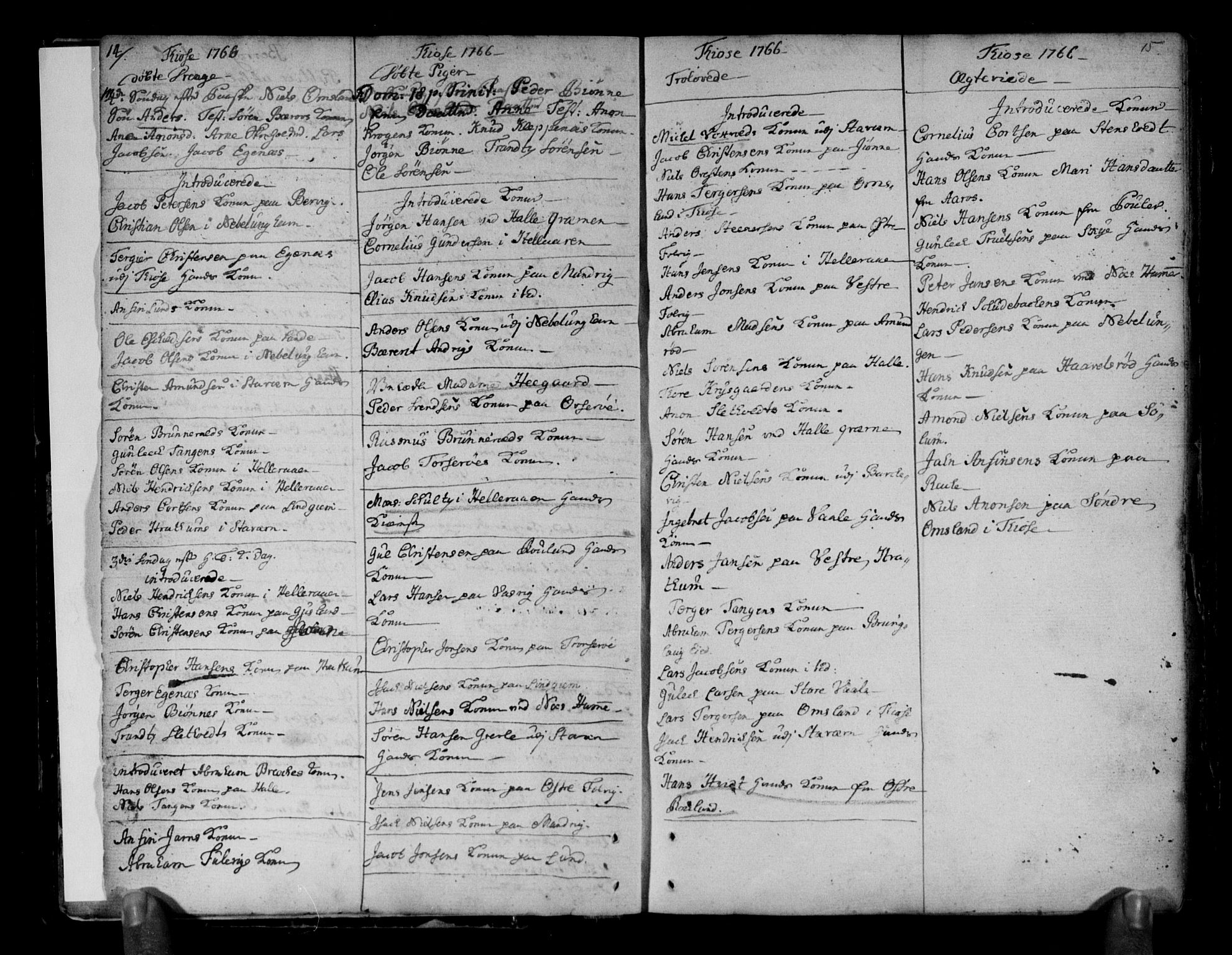 Brunlanes kirkebøker, AV/SAKO-A-342/F/Fa/L0001: Ministerialbok nr. I 1, 1766-1801, s. 14-15