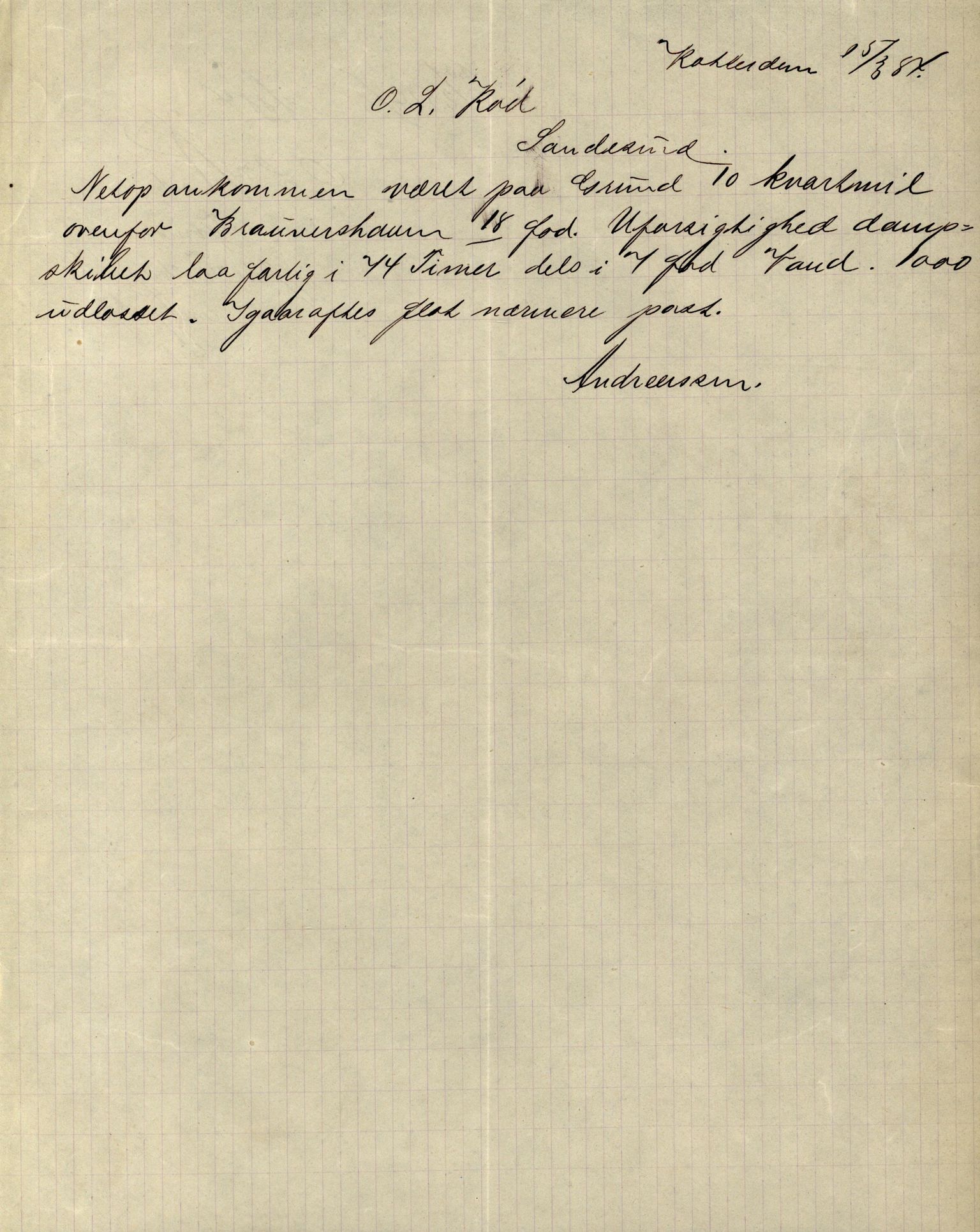 Pa 63 - Østlandske skibsassuranceforening, VEMU/A-1079/G/Ga/L0017/0012: Havaridokumenter / Nordlyset, Nornen, Freden, Freia, Victoria, 1884, s. 11