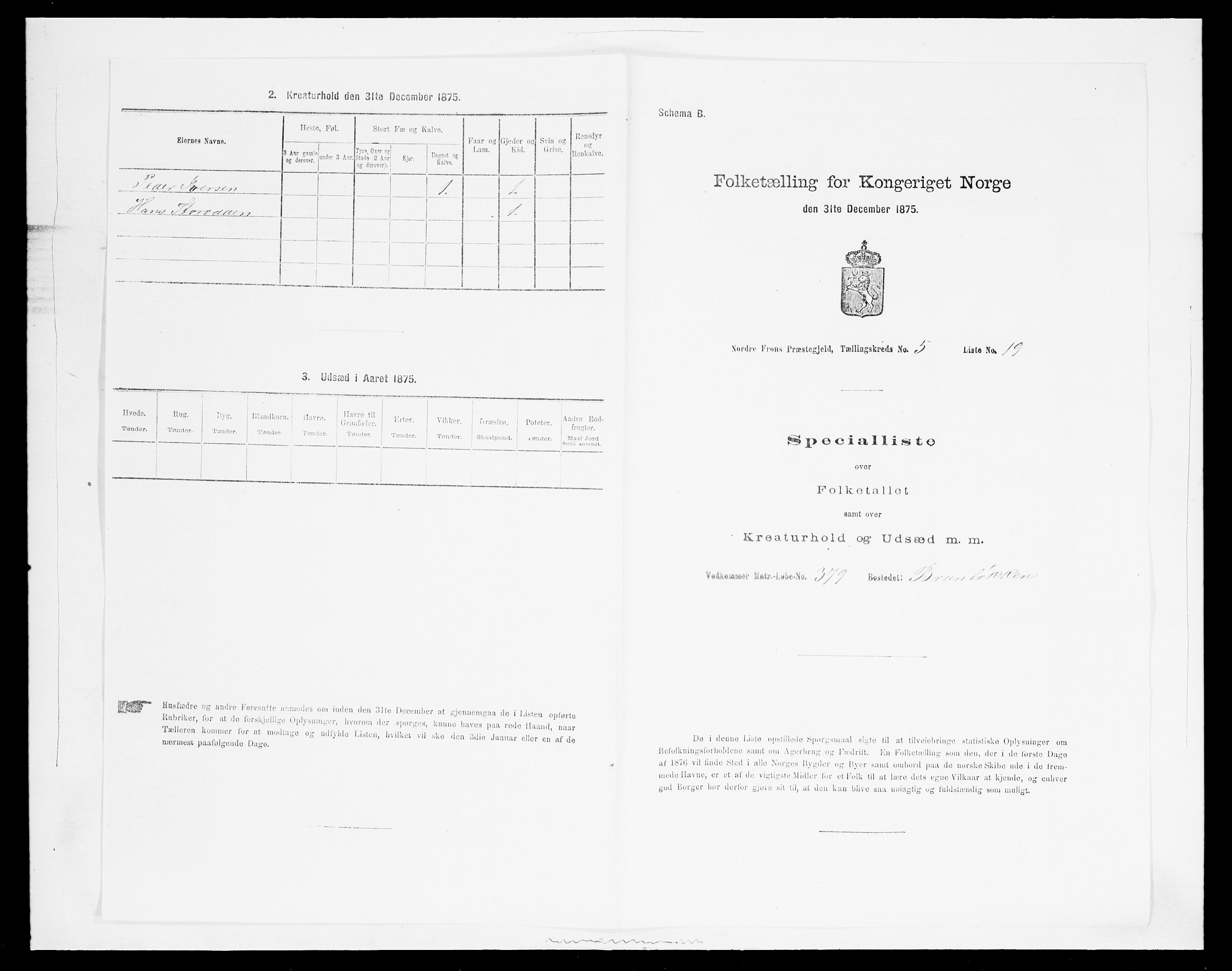 SAH, Folketelling 1875 for 0518P Nord-Fron prestegjeld, 1875, s. 798