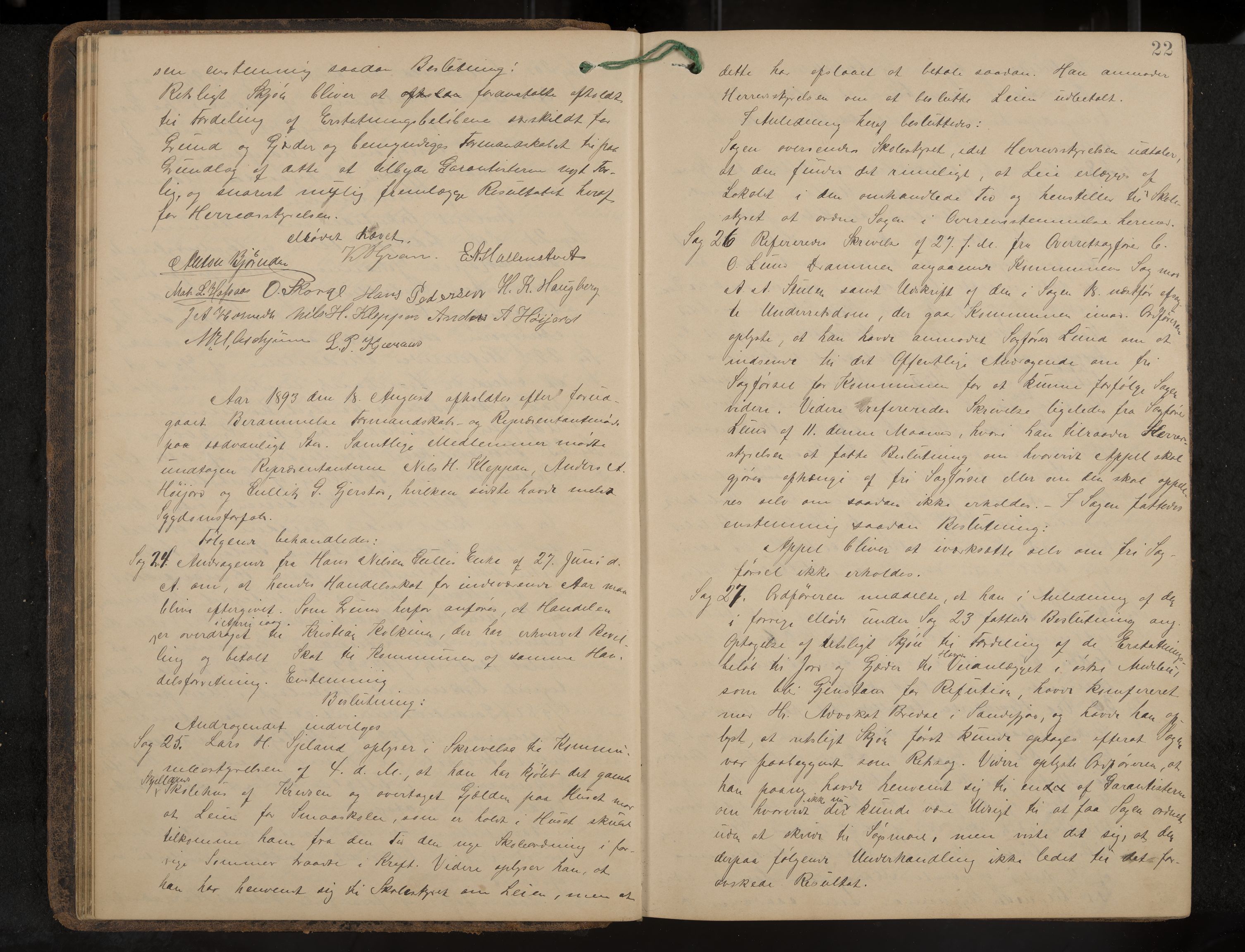 Andebu formannskap og sentraladministrasjon, IKAK/0719021-1/A/Aa/L0003: Møtebok, 1892-1908, s. 22