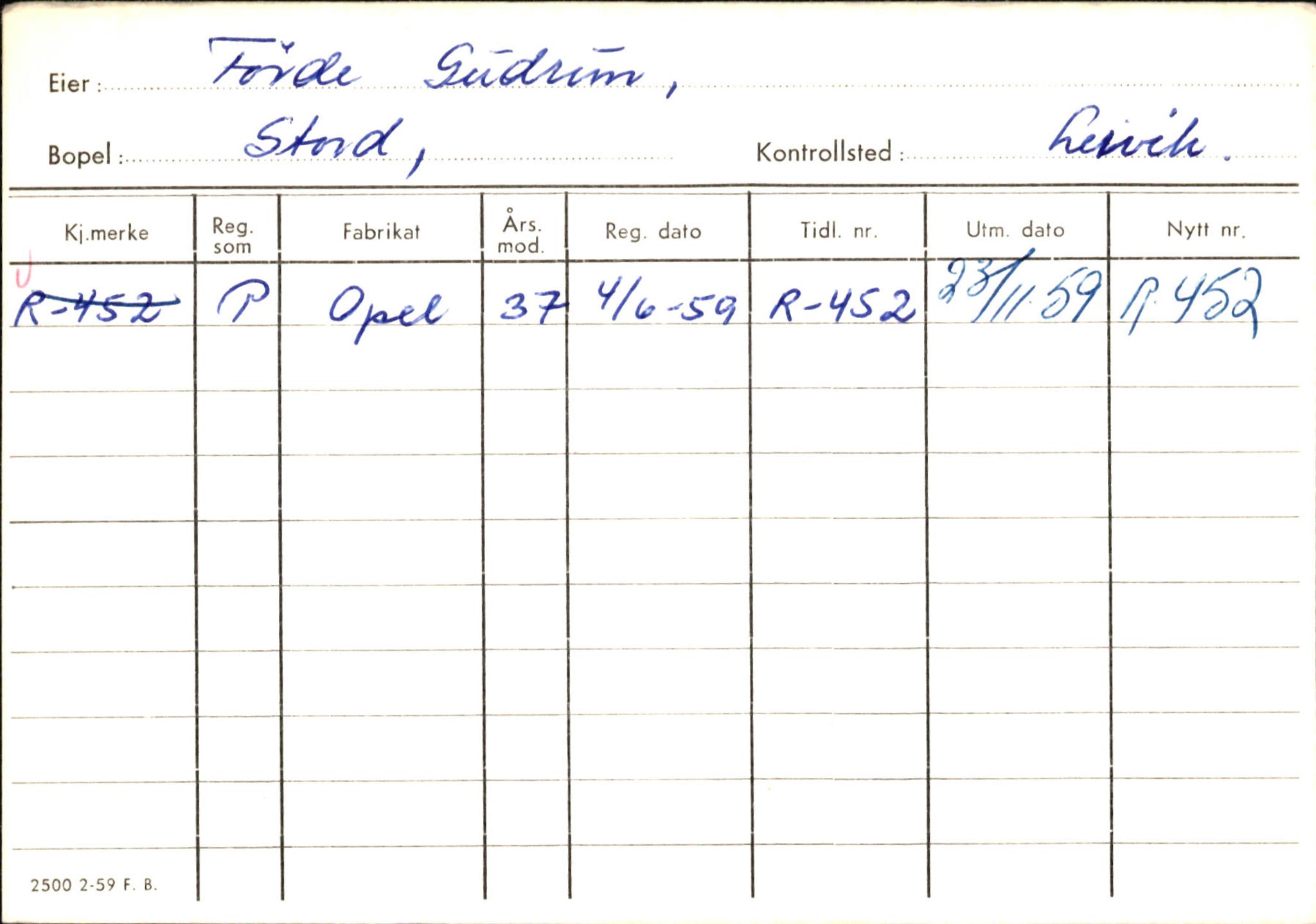 Statens vegvesen, Hordaland vegkontor, AV/SAB-A-5201/2/Ha/L0015: R-eierkort F-G, 1920-1971, s. 204