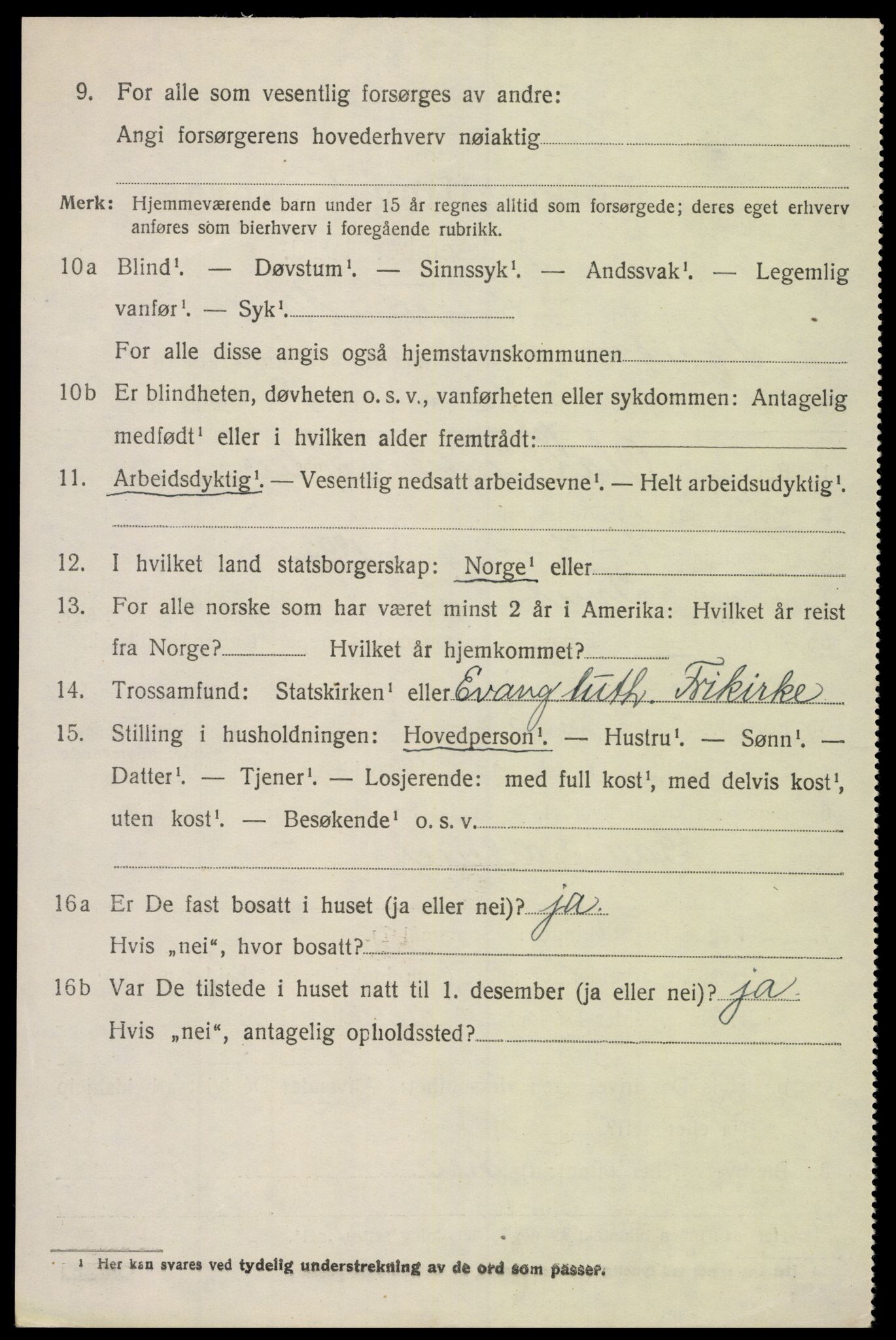 SAK, Folketelling 1920 for 1013 Tveit herred, 1920, s. 2413