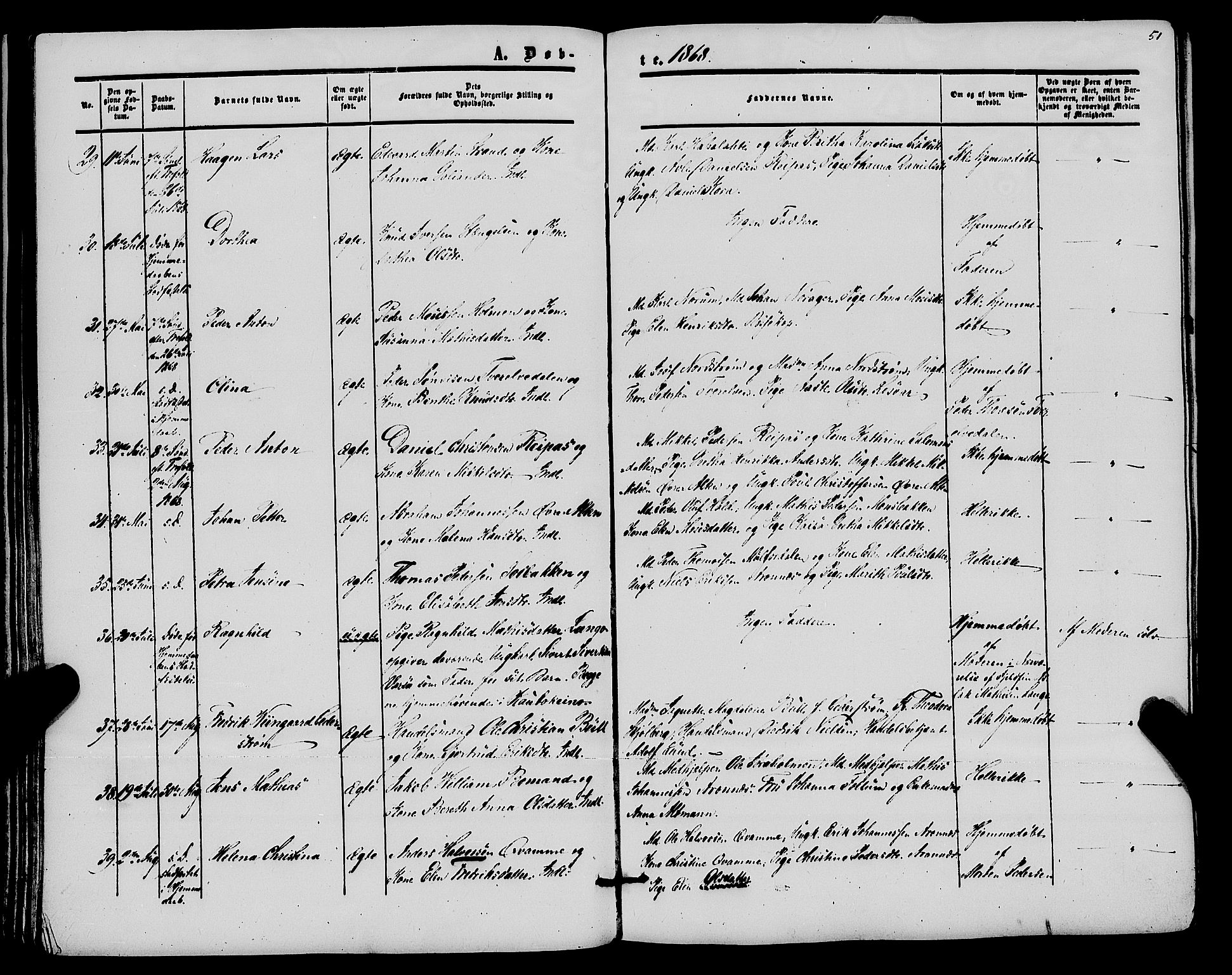 Alta sokneprestkontor, AV/SATØ-S-1338/H/Ha/L0001.kirke: Ministerialbok nr. 1, 1858-1878, s. 51
