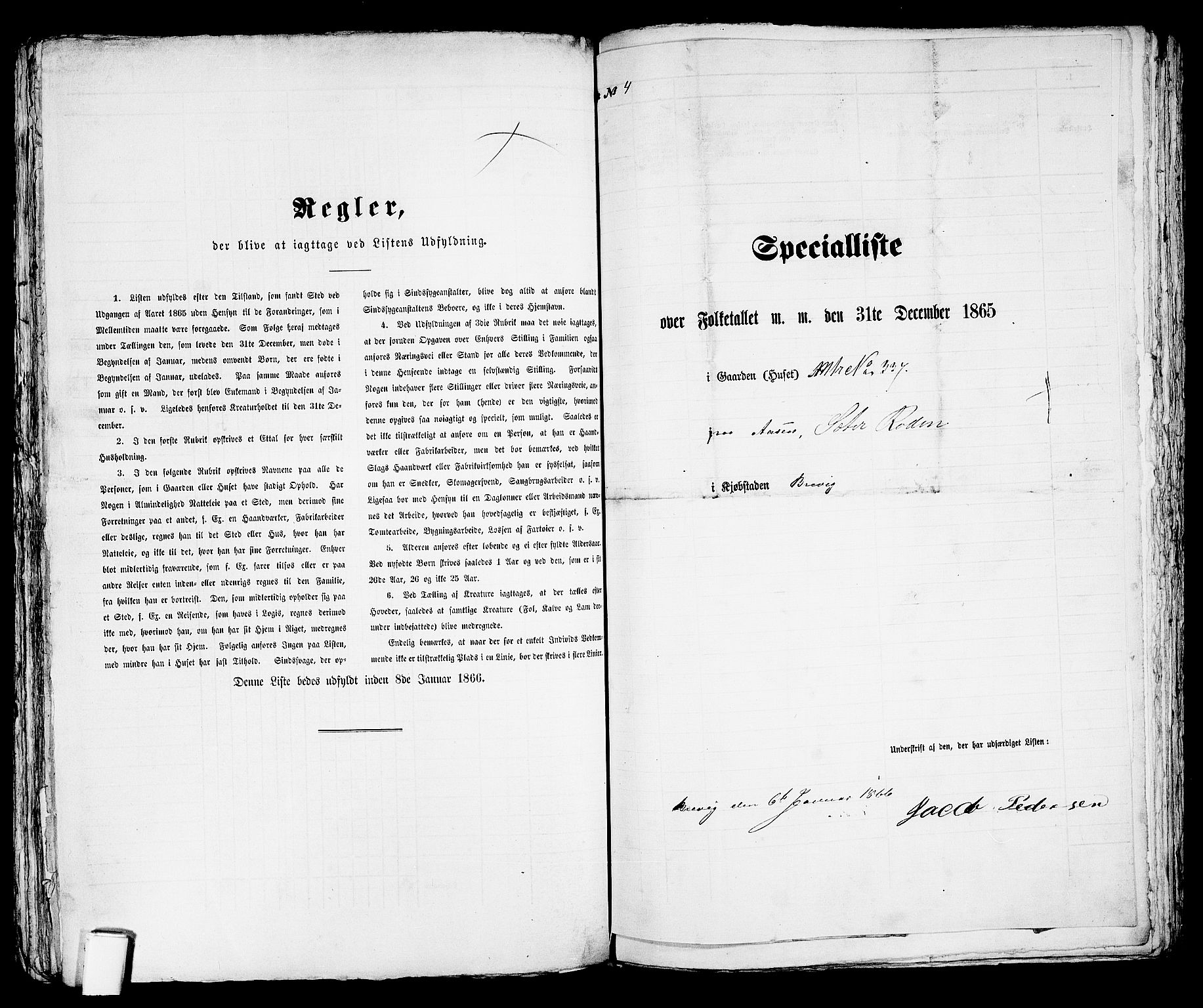RA, Folketelling 1865 for 0804P Brevik prestegjeld, 1865, s. 218
