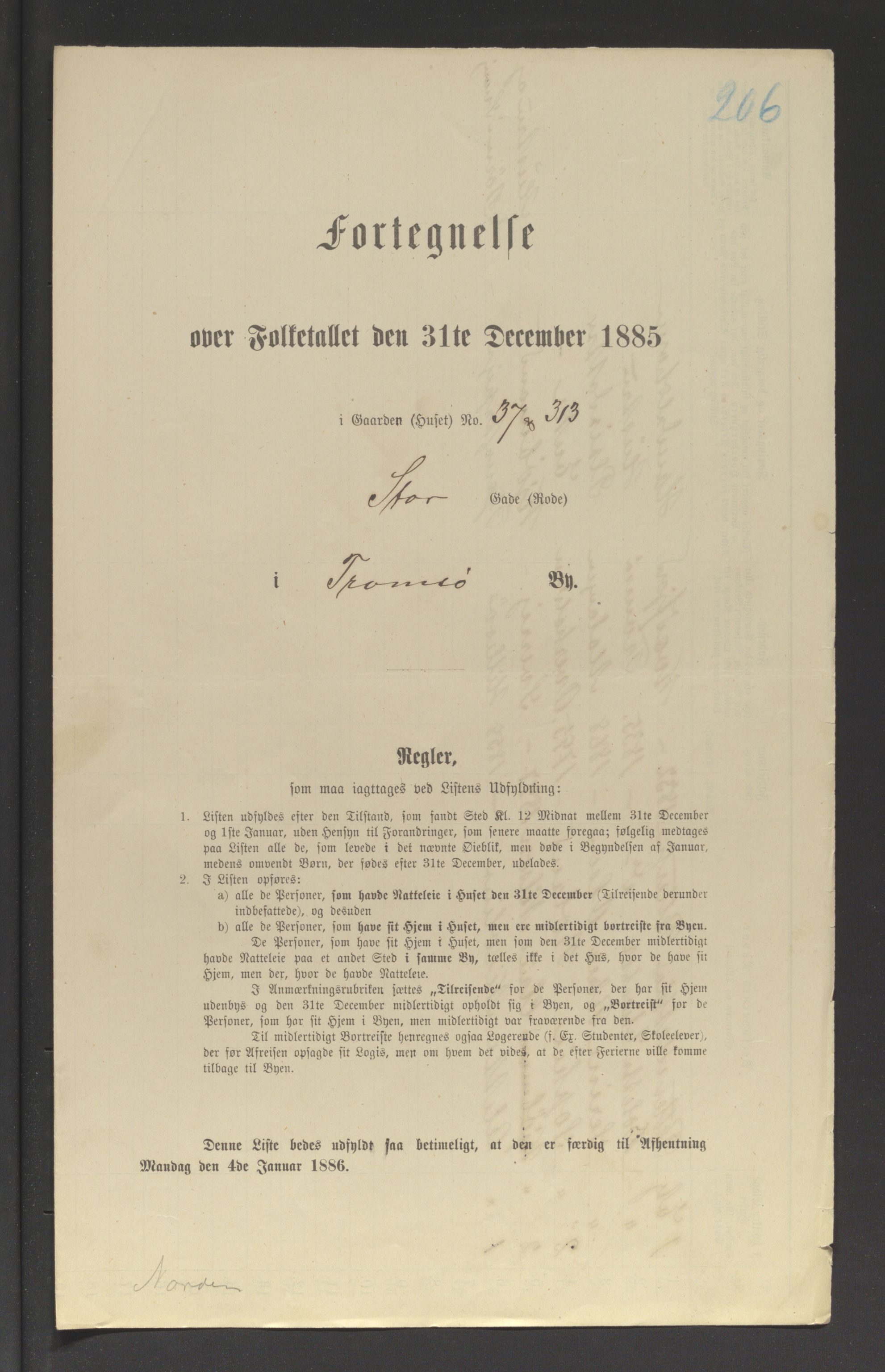 SATØ, Folketelling 1885 for 1902 Tromsø kjøpstad, 1885, s. 206a