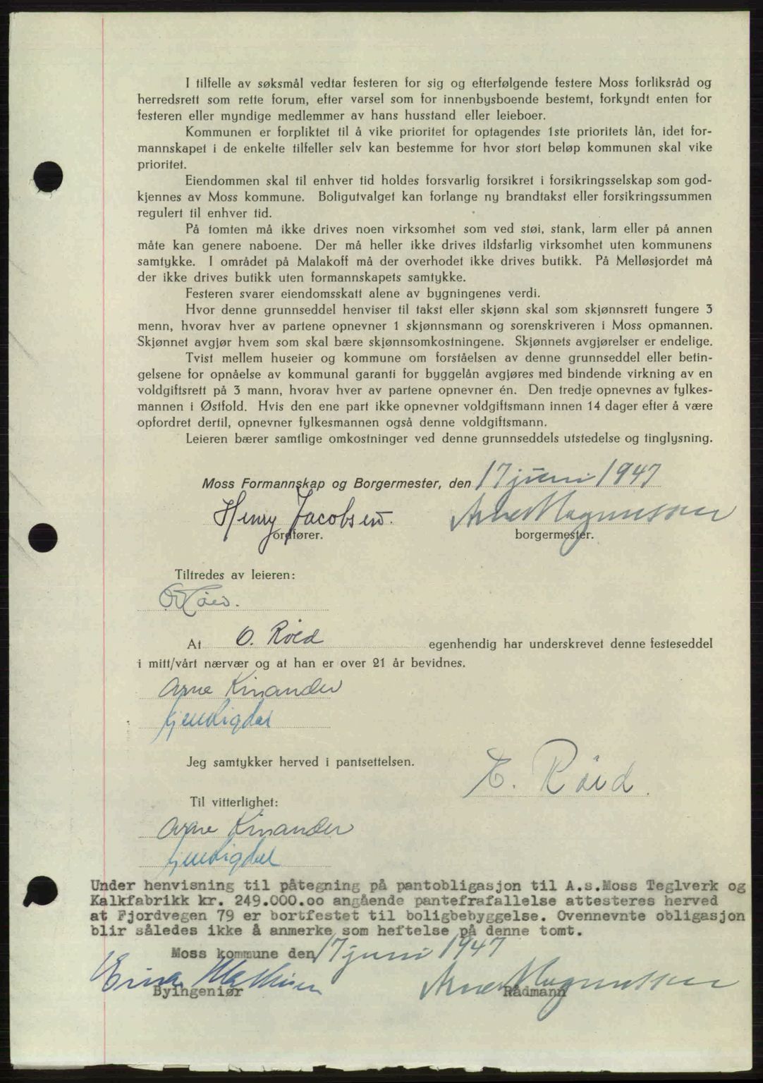 Moss sorenskriveri, SAO/A-10168: Pantebok nr. A17, 1947-1947, Dagboknr: 1577/1947