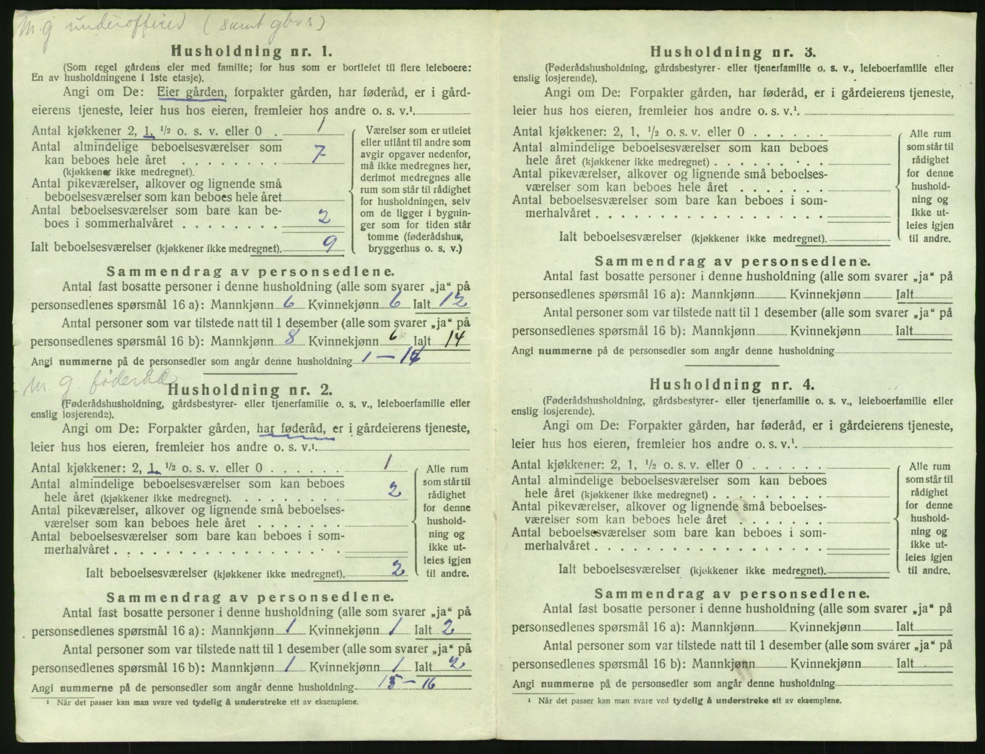 SAH, Folketelling 1920 for 0536 Søndre Land herred, 1920, s. 44