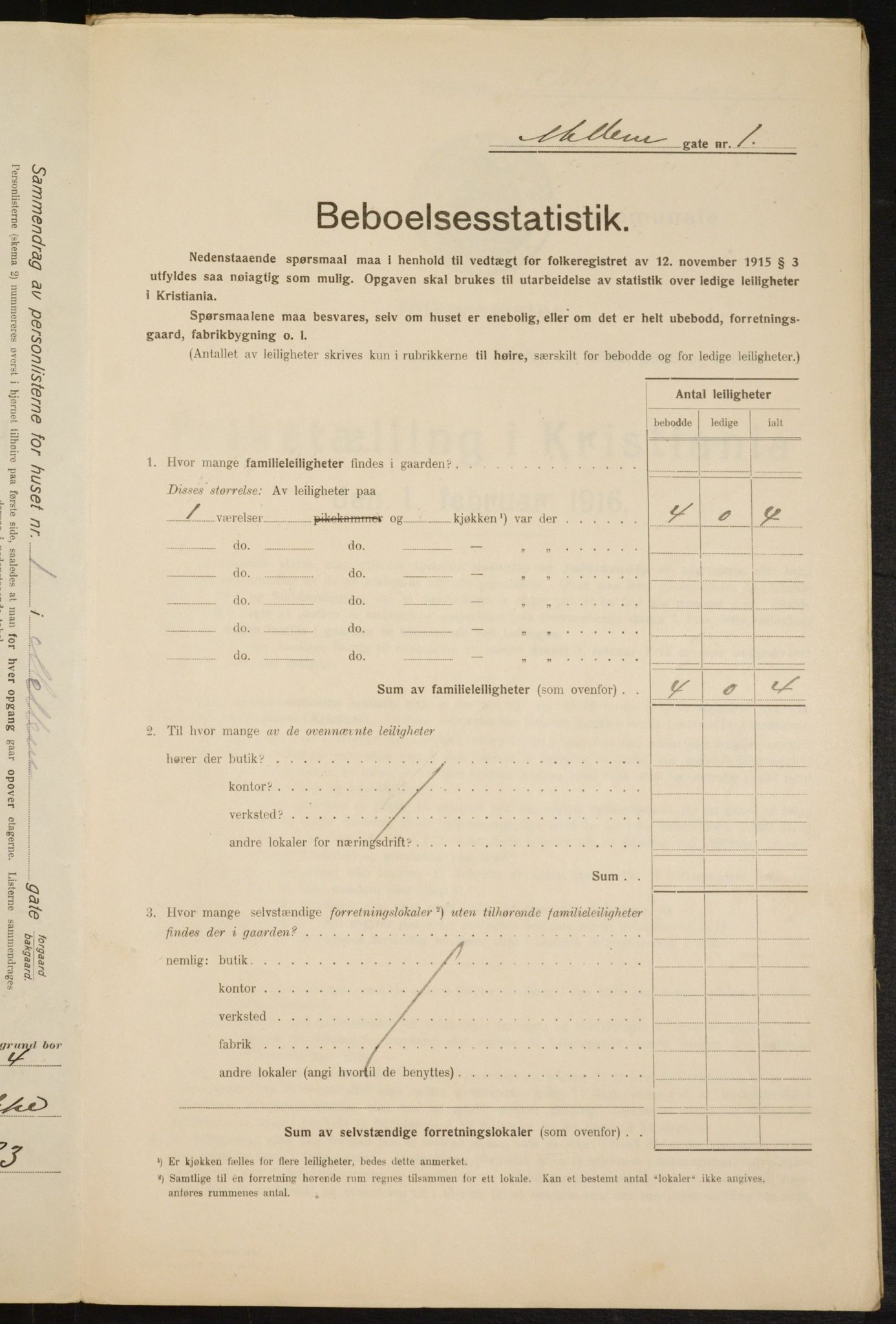 OBA, Kommunal folketelling 1.2.1916 for Kristiania, 1916, s. 66671