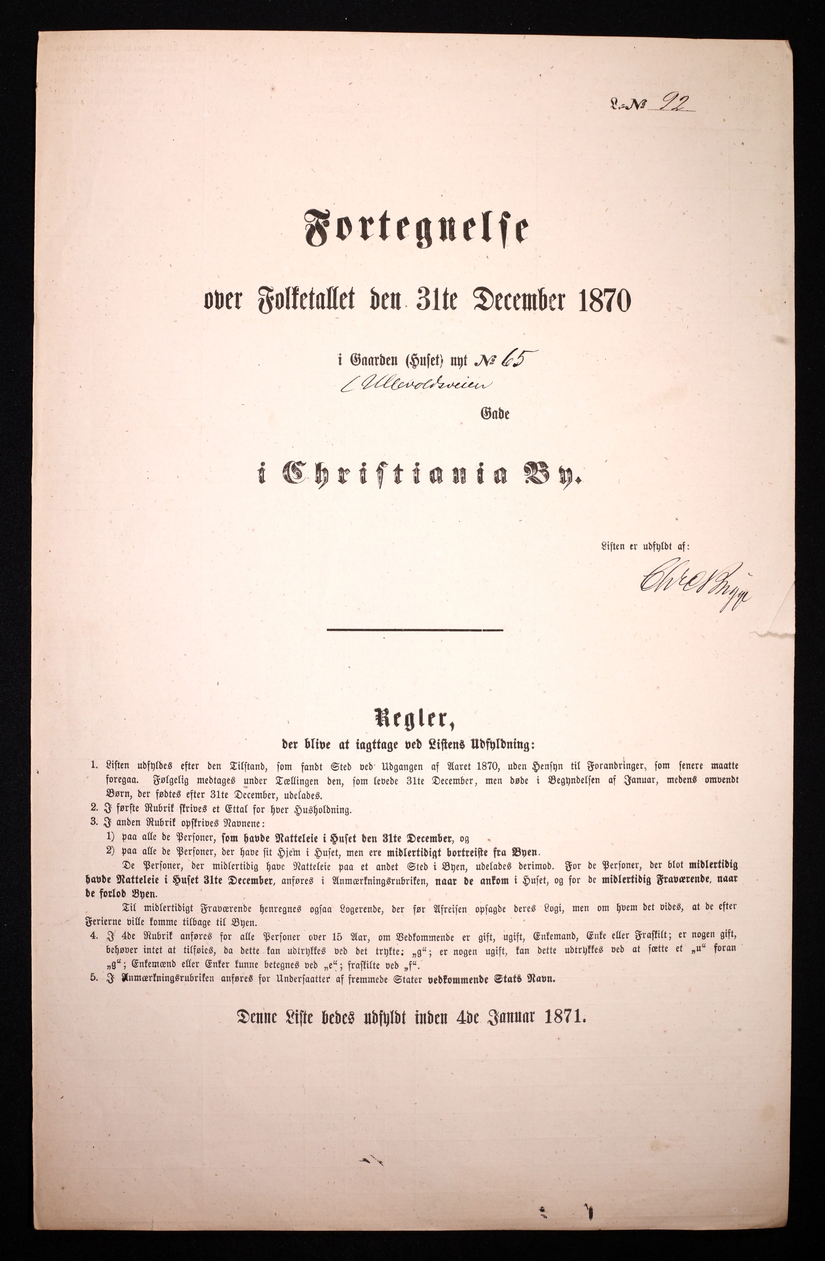 RA, Folketelling 1870 for 0301 Kristiania kjøpstad, 1870, s. 4511