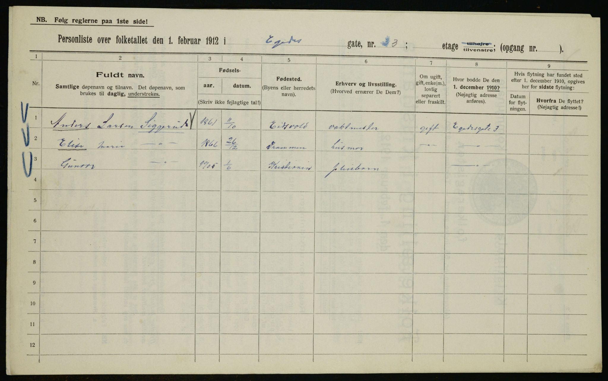 OBA, Kommunal folketelling 1.2.1912 for Kristiania, 1912, s. 18677