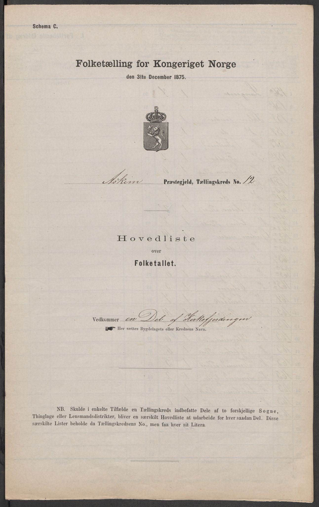 RA, Folketelling 1875 for 0124P Askim prestegjeld, 1875, s. 34