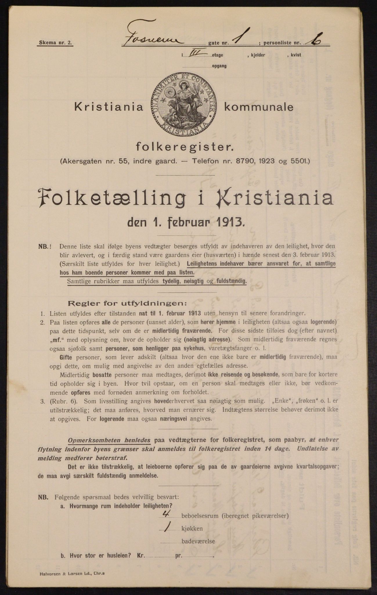 OBA, Kommunal folketelling 1.2.1913 for Kristiania, 1913, s. 24832