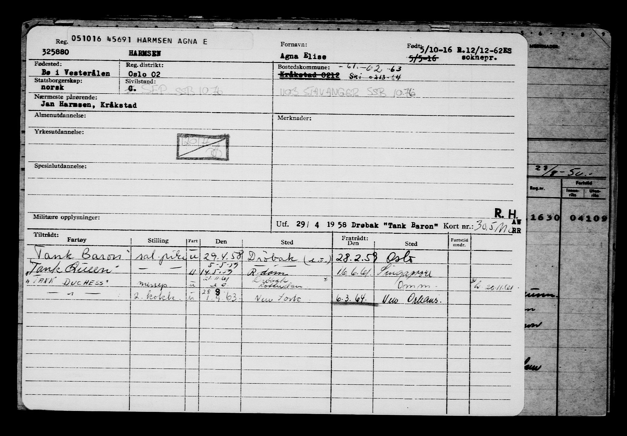 Direktoratet for sjømenn, AV/RA-S-3545/G/Gb/L0143: Hovedkort, 1916, s. 69