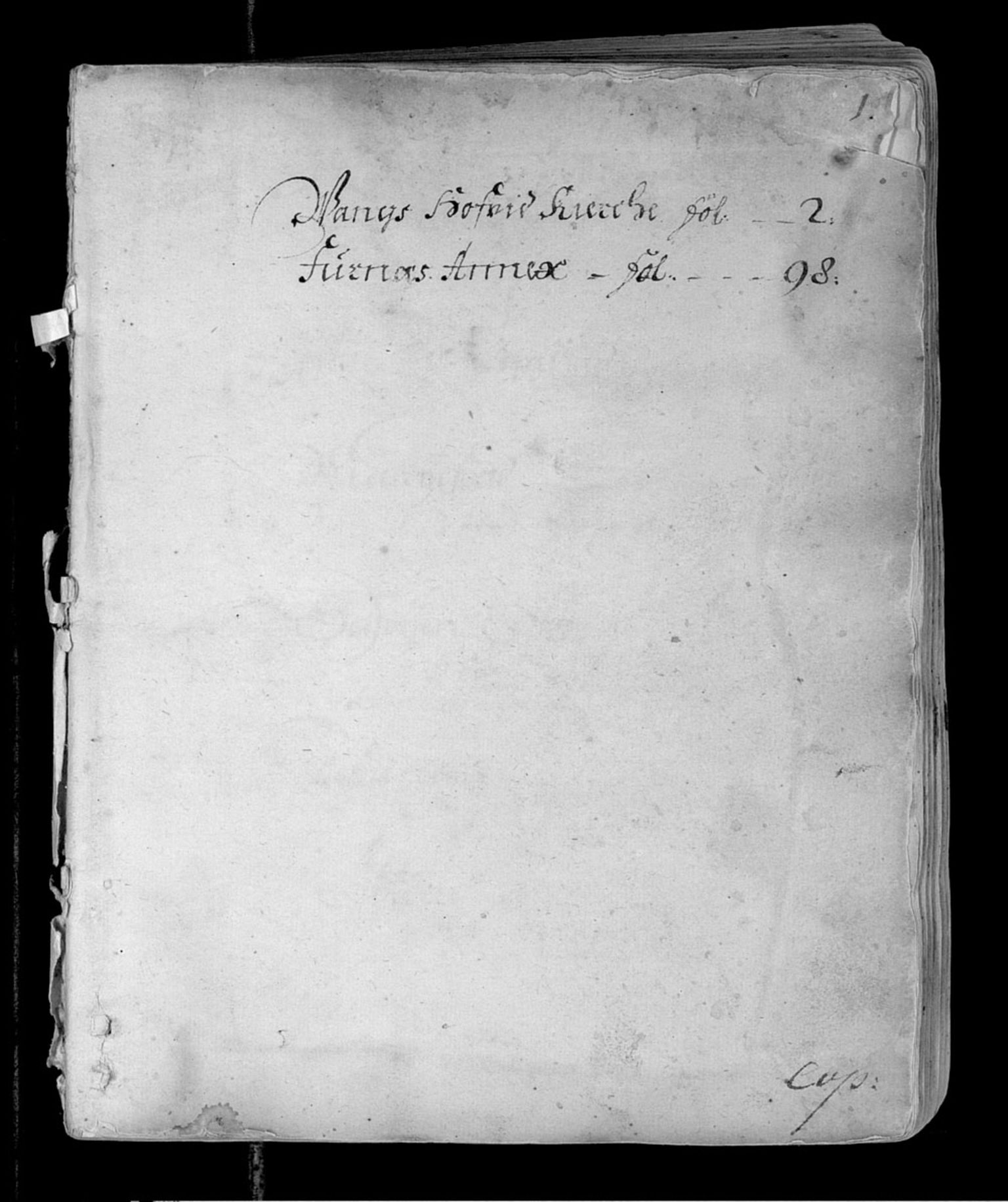 Kirkestoler i Hedmark fylke, SAH/KIRKESTOL-001/F/Fa/Faa/L0001: Kirkestol for Vang, Hedmark, 1683-1722, s. 1a