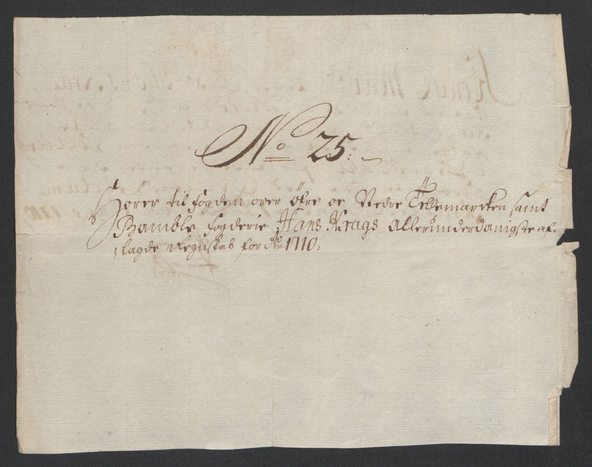 Rentekammeret inntil 1814, Reviderte regnskaper, Fogderegnskap, AV/RA-EA-4092/R36/L2119: Fogderegnskap Øvre og Nedre Telemark og Bamble, 1710, s. 146