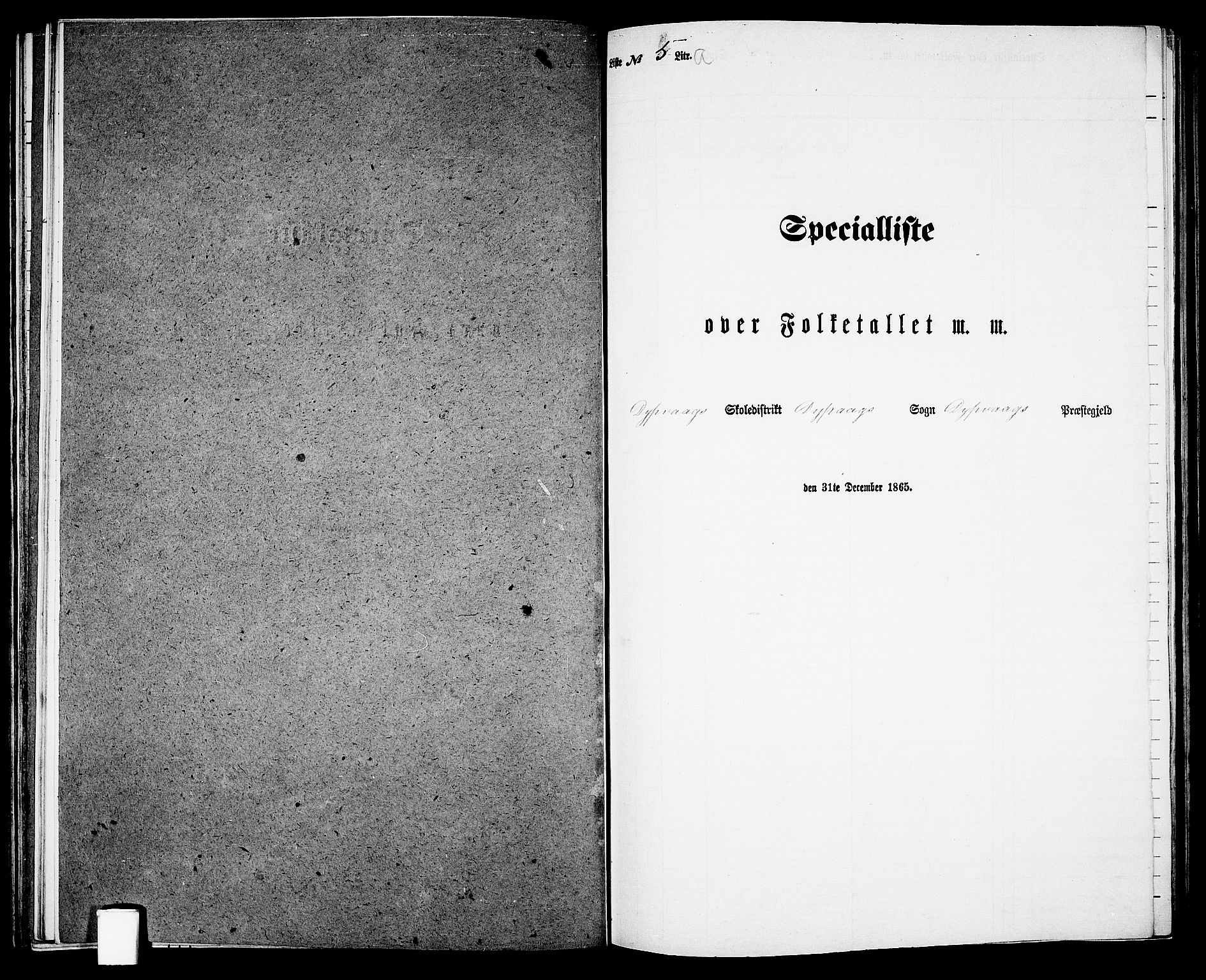 RA, Folketelling 1865 for 0915P Dypvåg prestegjeld, 1865, s. 78