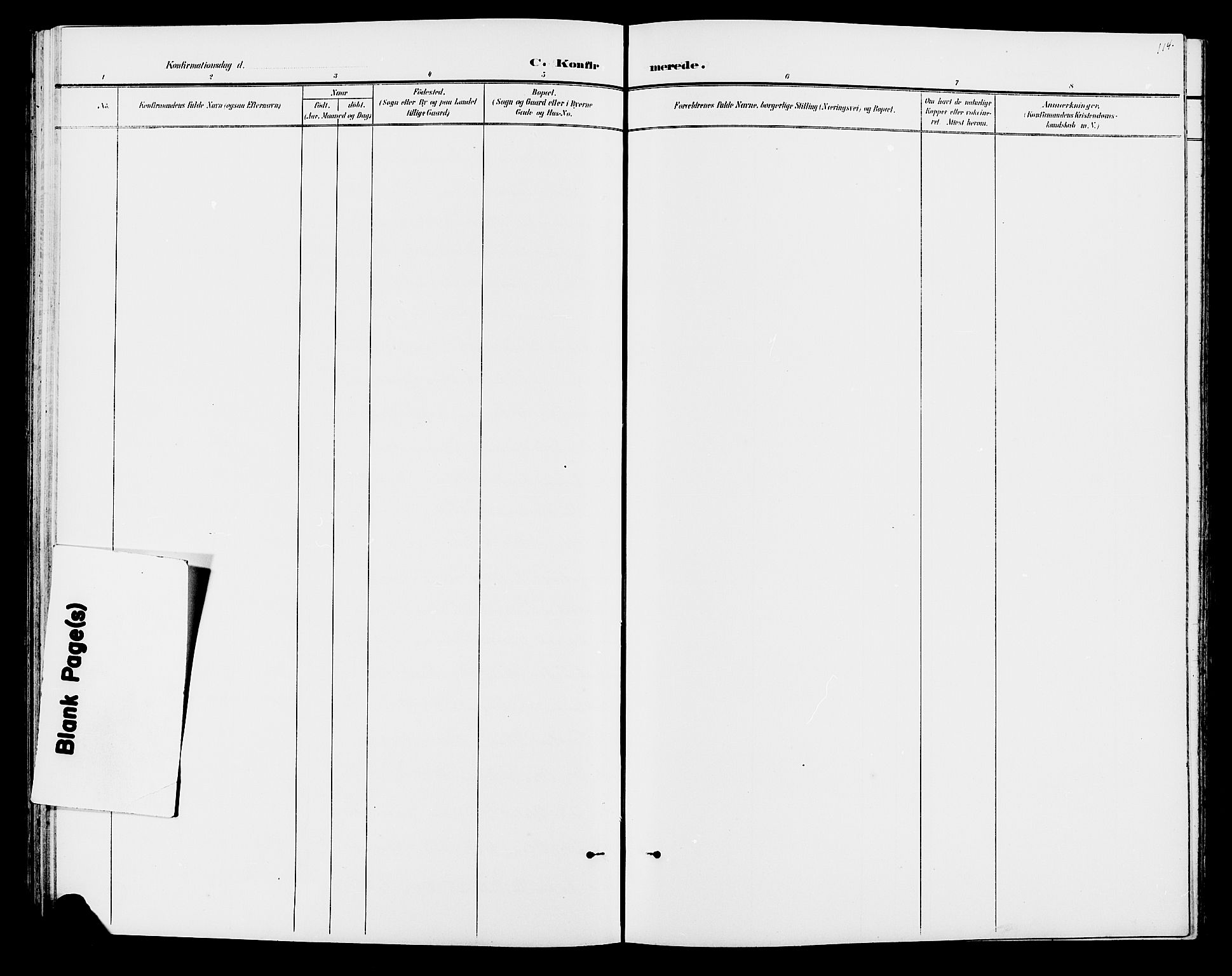 Hof prestekontor, SAH/PREST-038/H/Ha/Hab/L0001: Klokkerbok nr. 1, 1895-1914, s. 114