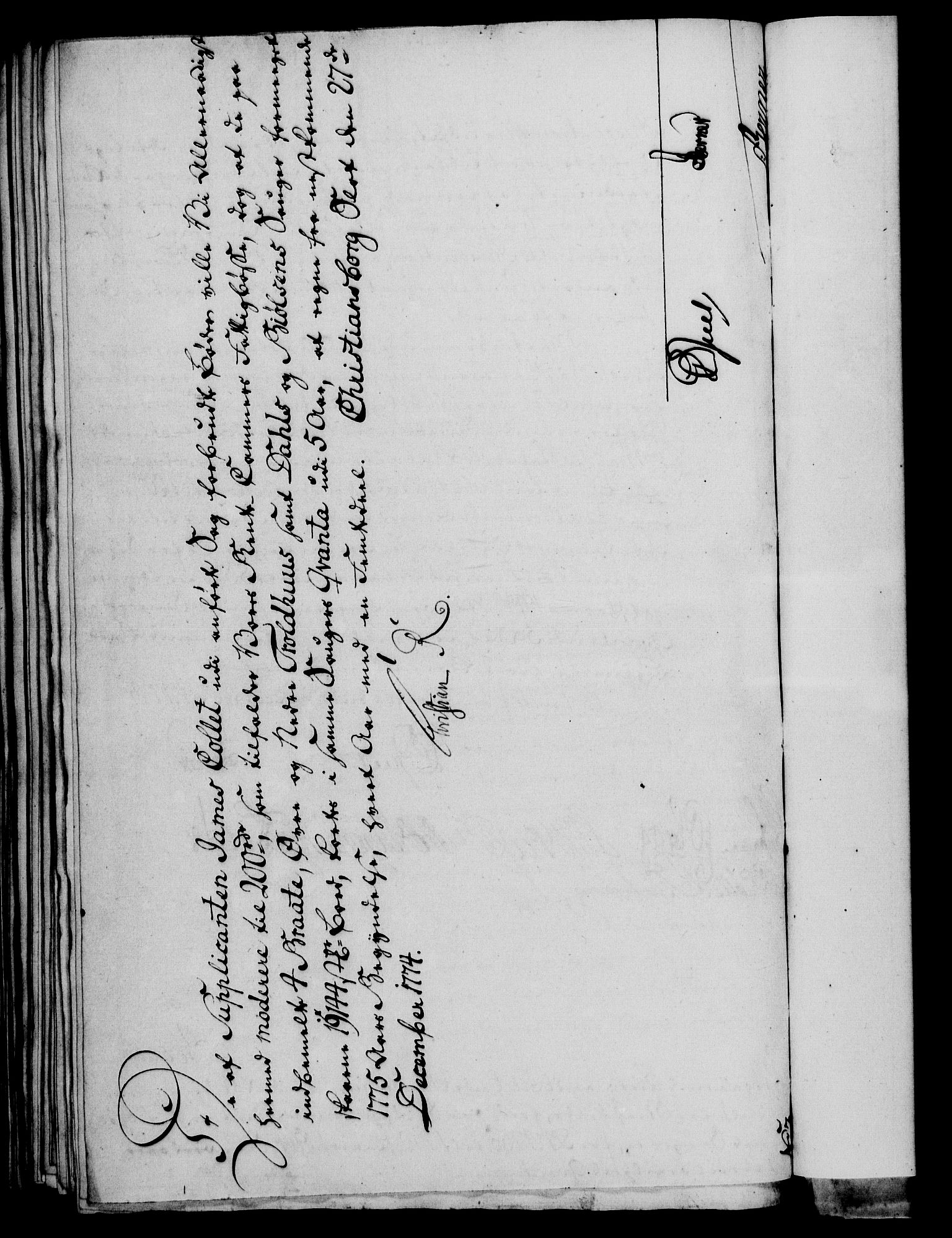 Rentekammeret, Kammerkanselliet, RA/EA-3111/G/Gf/Gfa/L0056: Norsk relasjons- og resolusjonsprotokoll (merket RK 52.56), 1774, s. 262