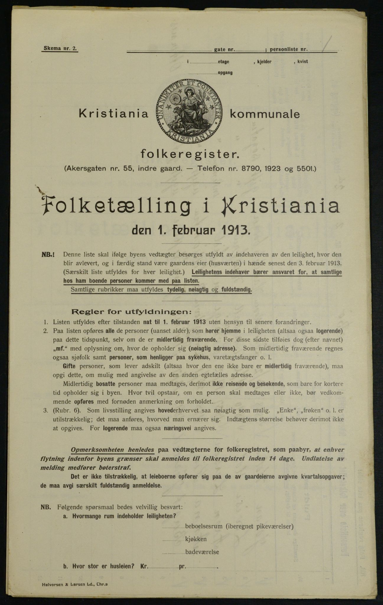 OBA, Kommunal folketelling 1.2.1913 for Kristiania, 1913, s. 11141