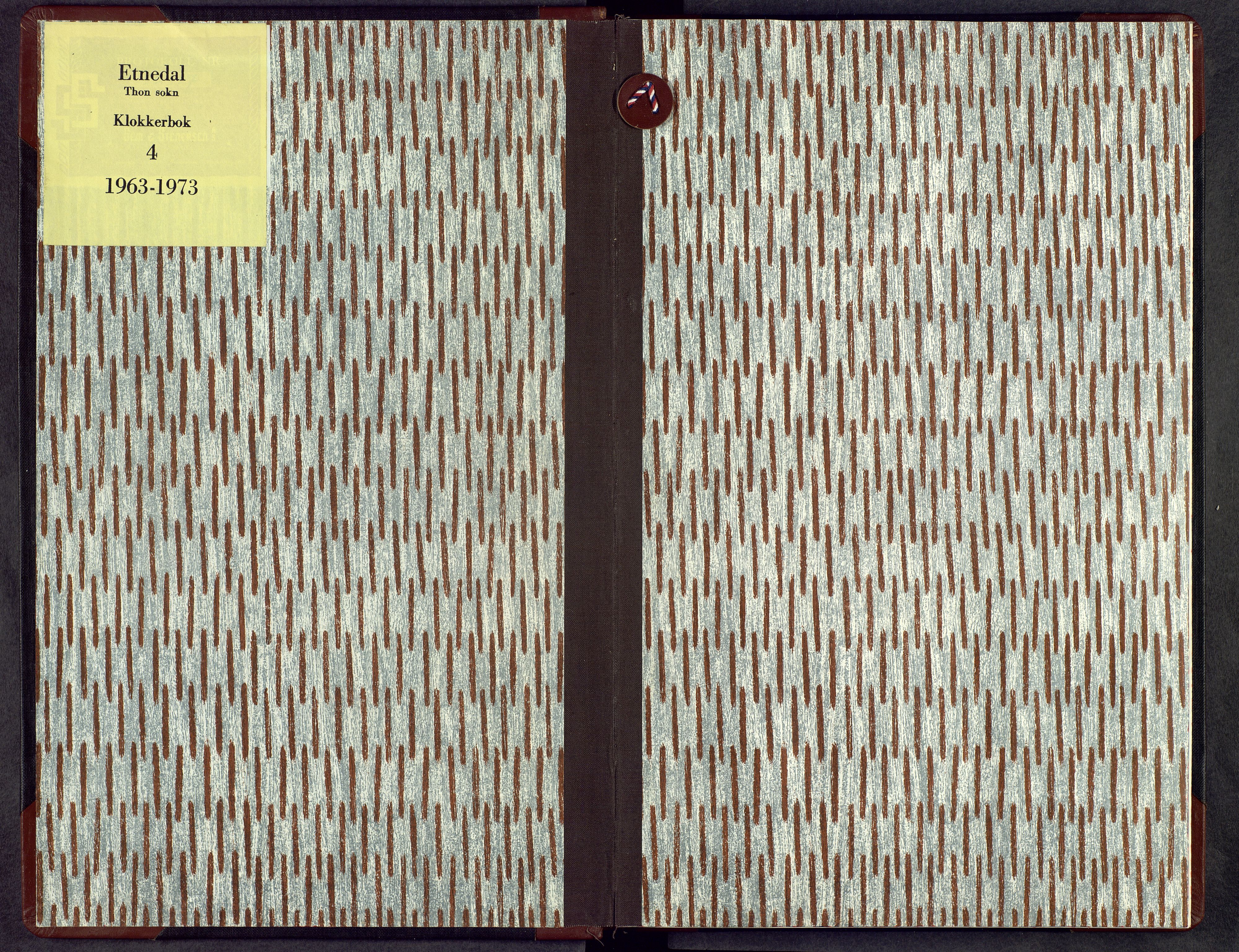 Etnedal prestekontor, SAH/PREST-130/H/Ha/Hab/Habb/L0004: Klokkerbok nr. II 4, 1963-1973