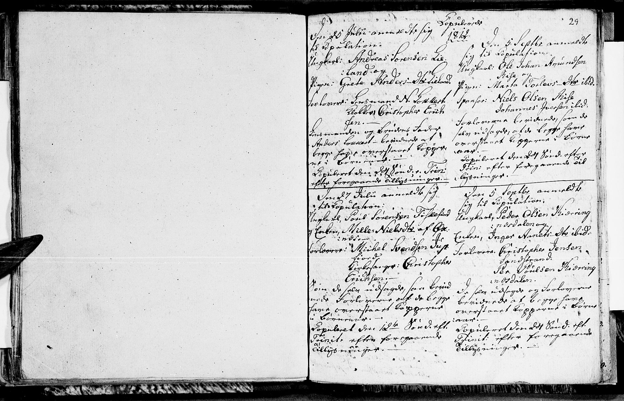 Ministerialprotokoller, klokkerbøker og fødselsregistre - Nordland, AV/SAT-A-1459/895/L1368: Ministerialbok nr. 895A03, 1812-1818, s. 29