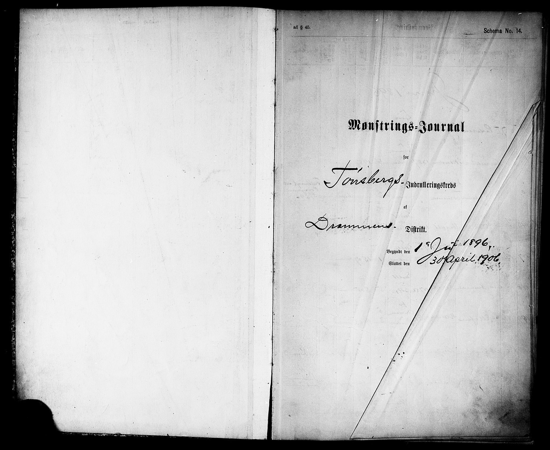 Tønsberg innrulleringskontor, SAKO/A-786/H/Ha/L0005: Mønstringsjournal, 1896-1906, s. 2