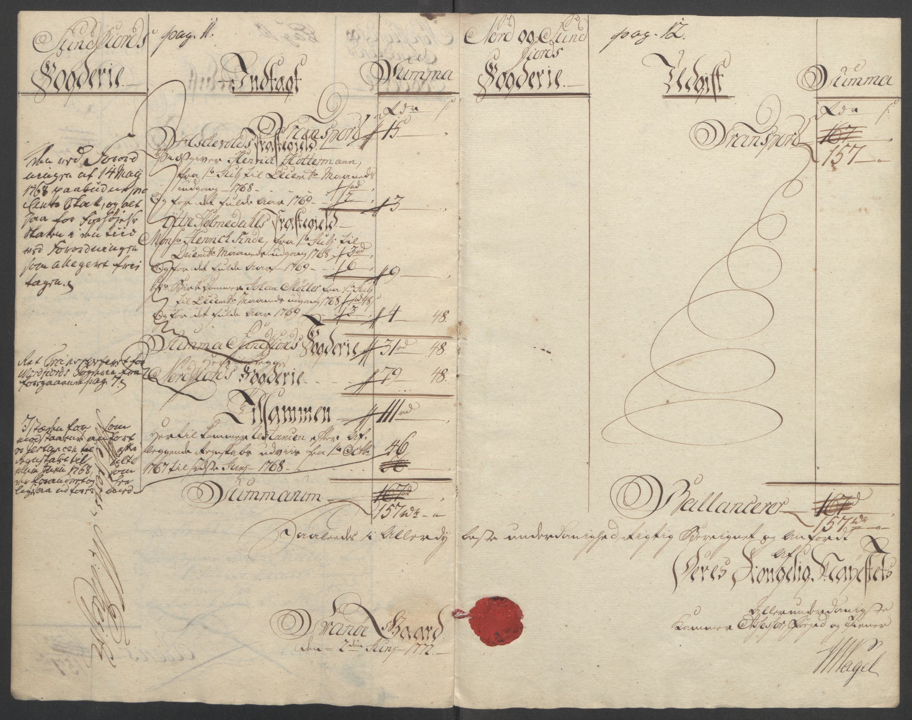 Rentekammeret inntil 1814, Reviderte regnskaper, Fogderegnskap, RA/EA-4092/R53/L3550: Ekstraskatten Sunn- og Nordfjord, 1762-1771, s. 261