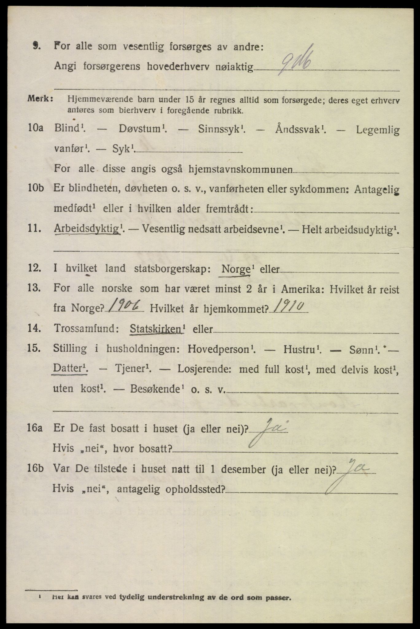 SAK, Folketelling 1920 for 1018 Søgne herred, 1920, s. 5618