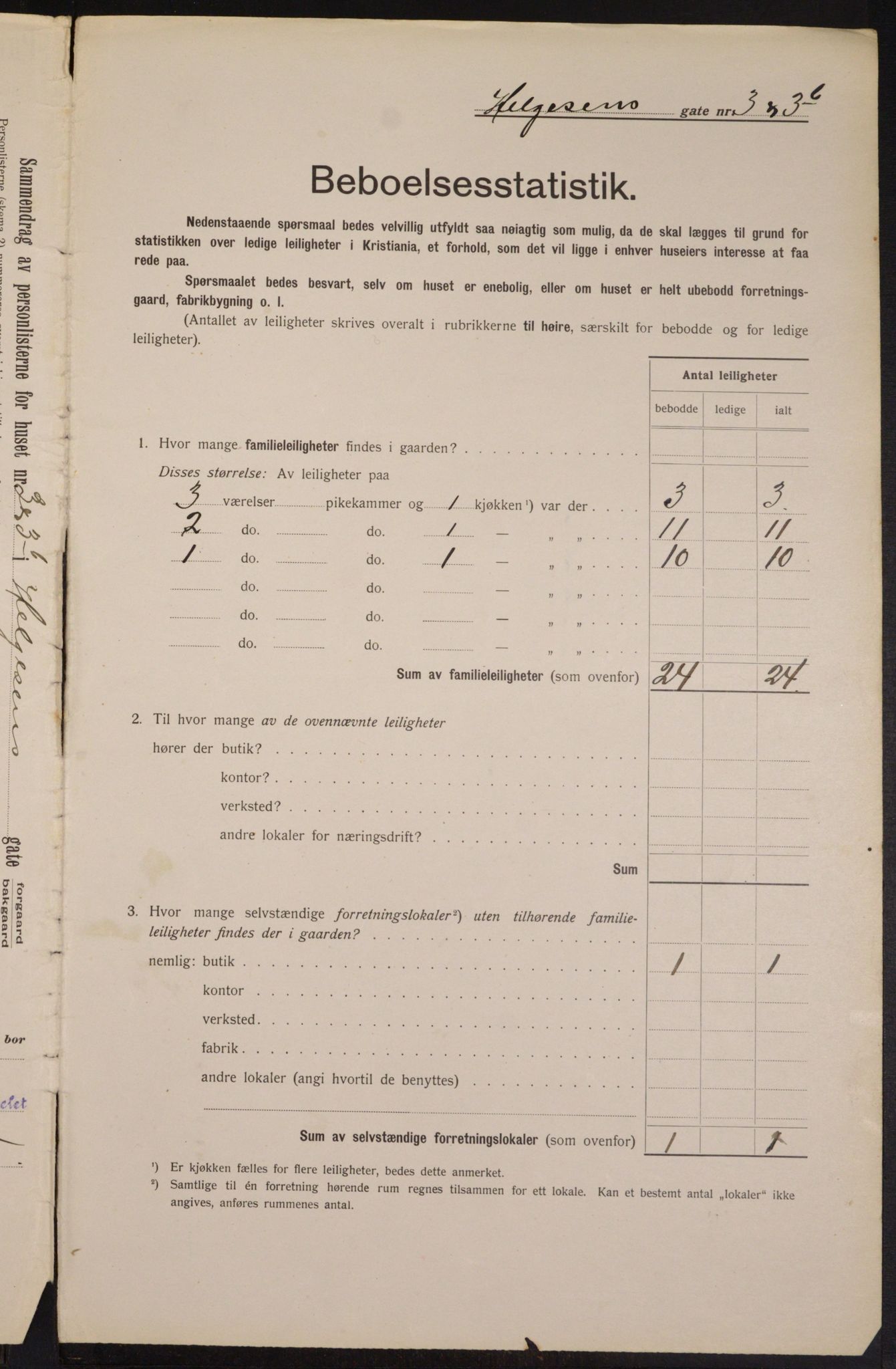 OBA, Kommunal folketelling 1.2.1913 for Kristiania, 1913, s. 37515