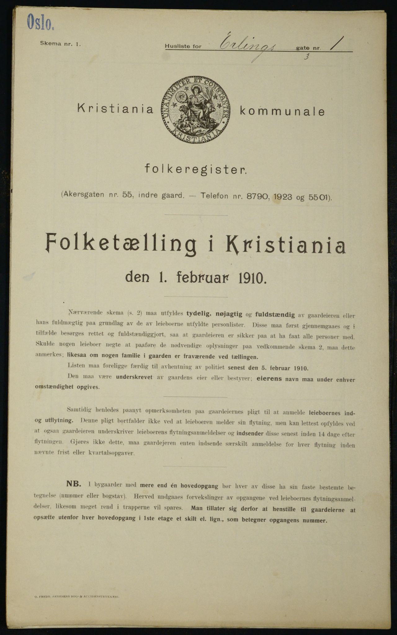 OBA, Kommunal folketelling 1.2.1910 for Kristiania, 1910, s. 20656