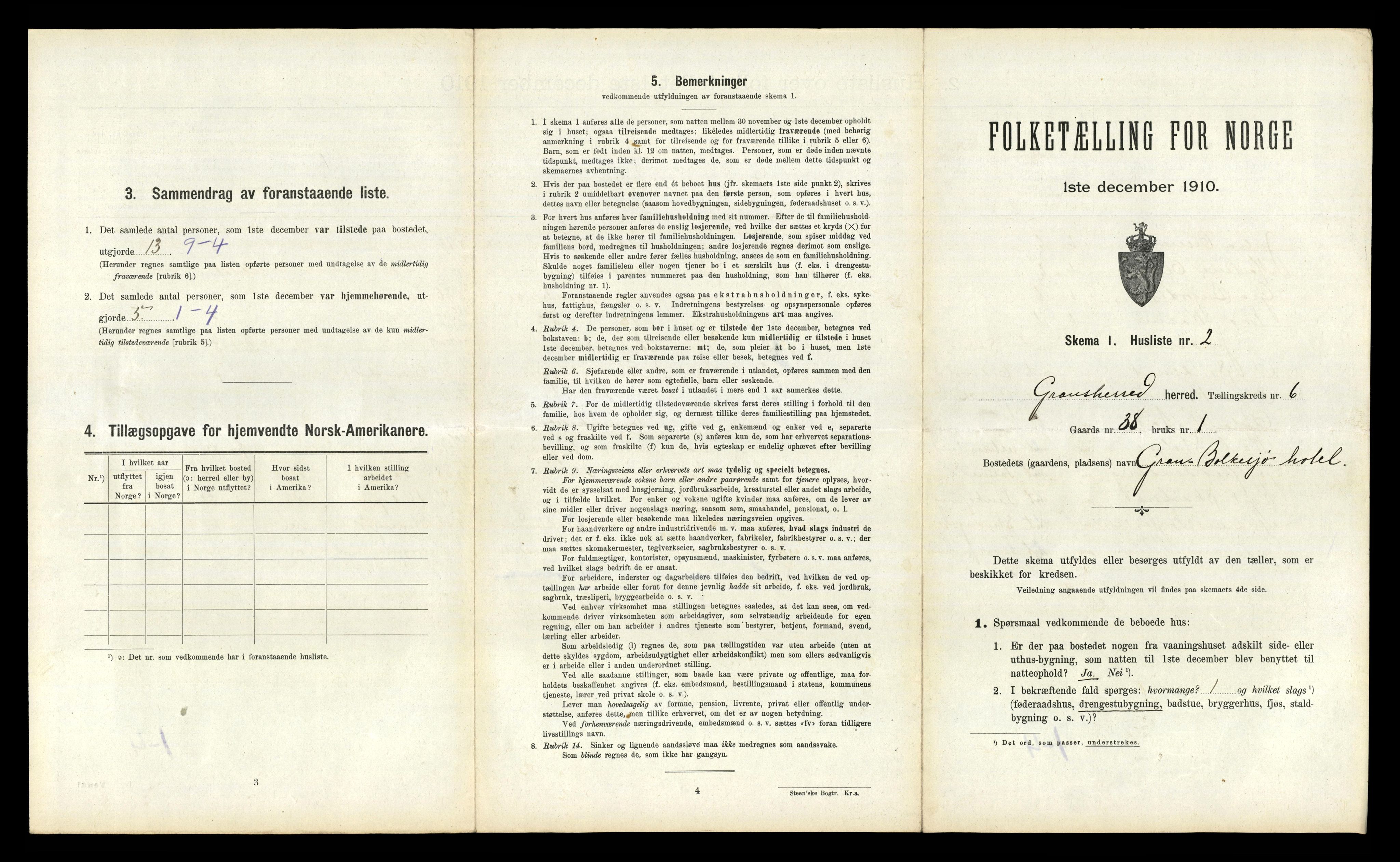 RA, Folketelling 1910 for 0824 Gransherad herred, 1910, s. 424