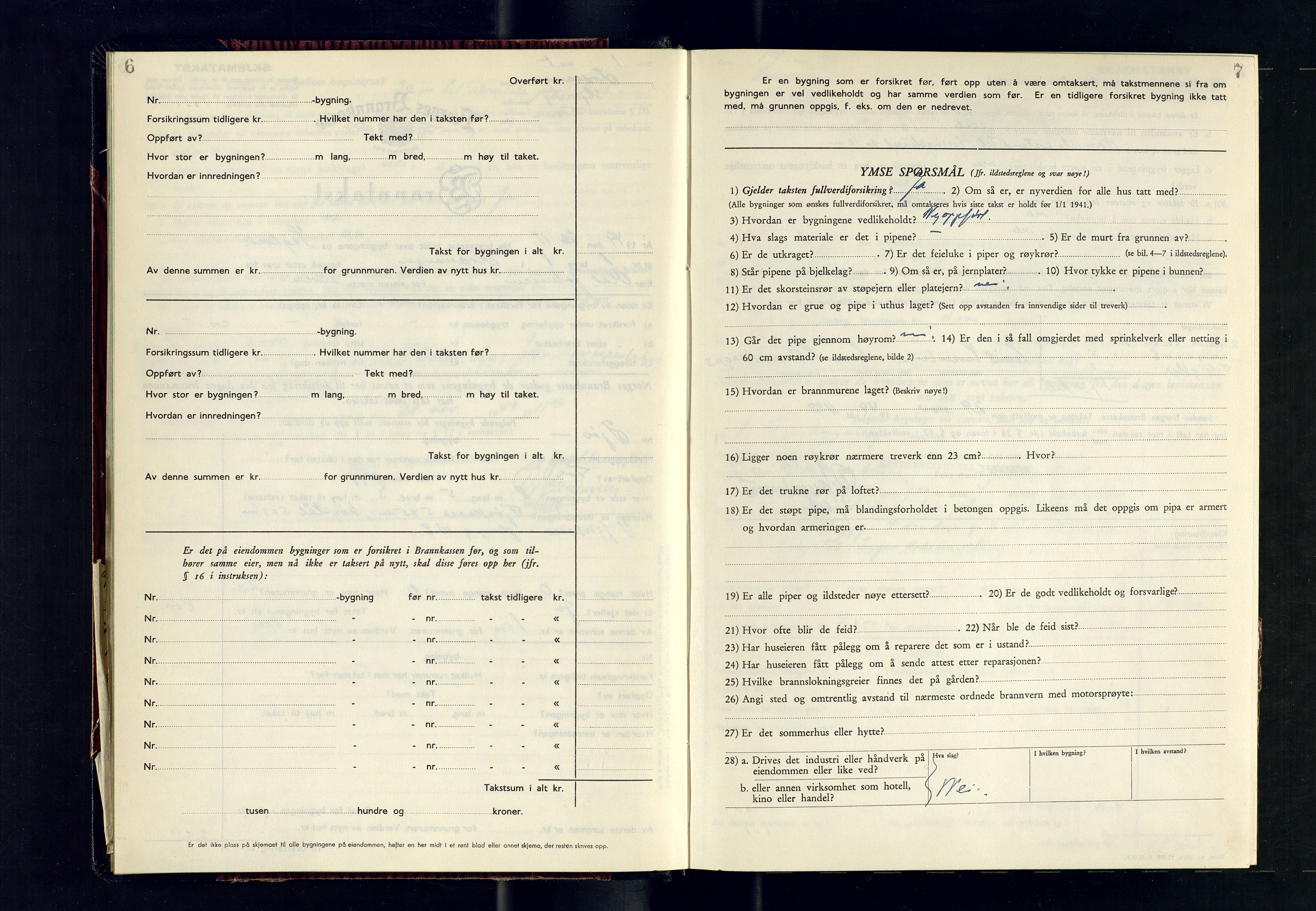 Skjervøy lensmannskontor, SATØ/SATØ-63/F/Fu/Fub/L0273: Branntakstprotokoll (S), 1949-1950, s. 6-7