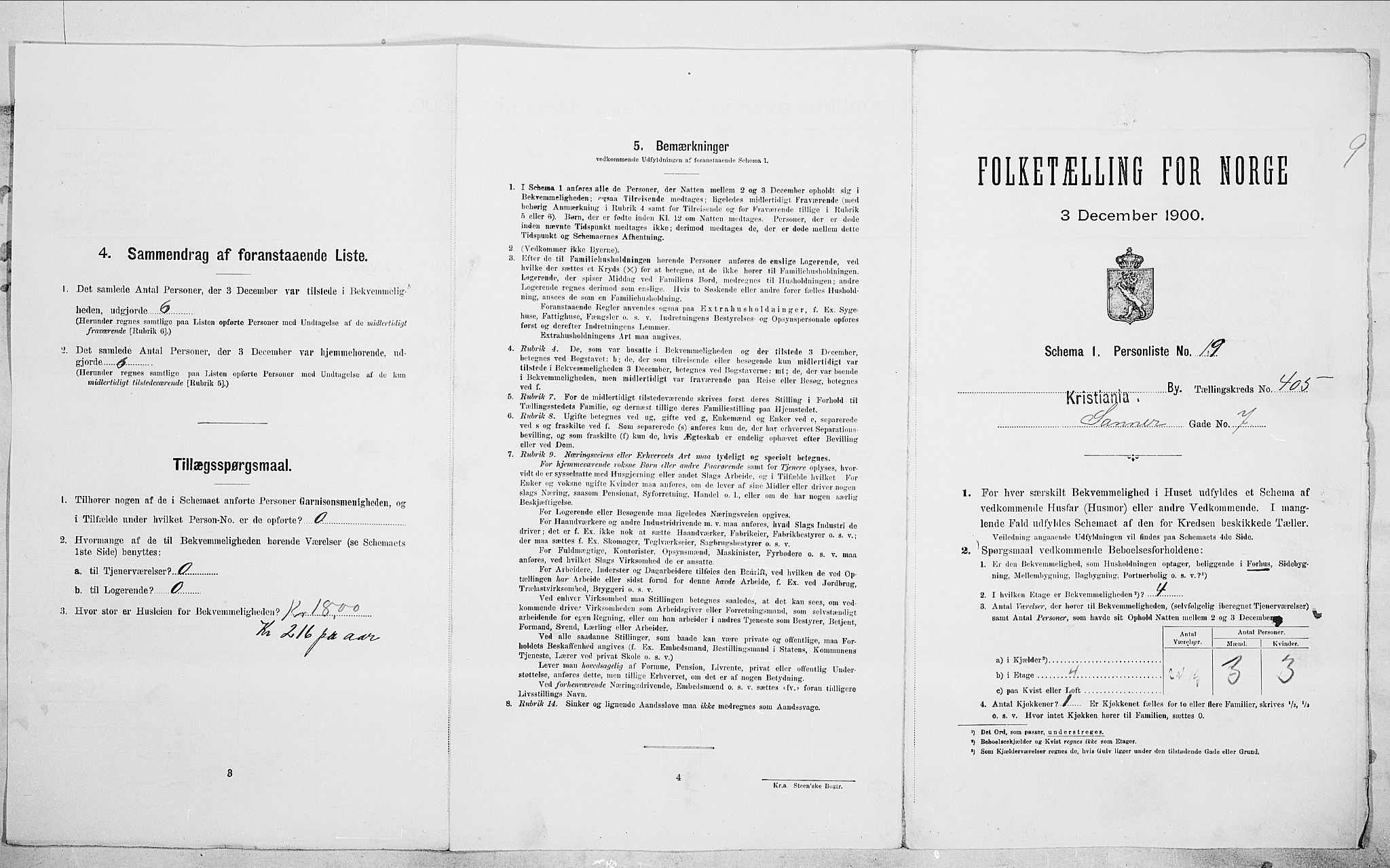 SAO, Folketelling 1900 for 0301 Kristiania kjøpstad, 1900, s. 78552
