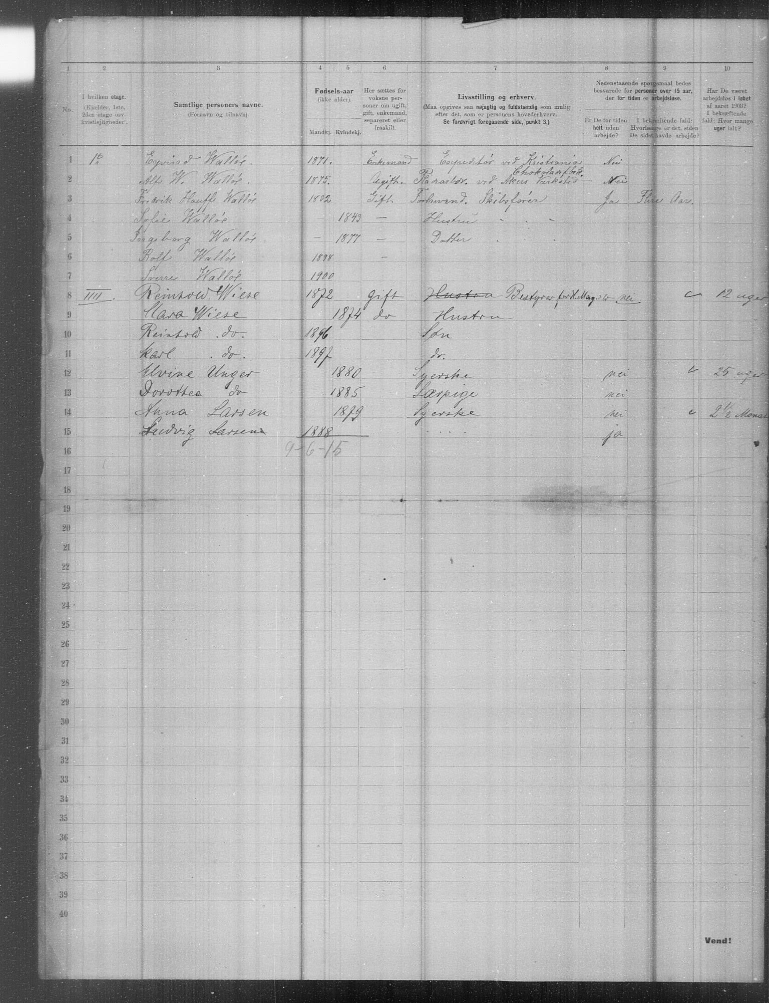 OBA, Kommunal folketelling 31.12.1903 for Kristiania kjøpstad, 1903, s. 24965