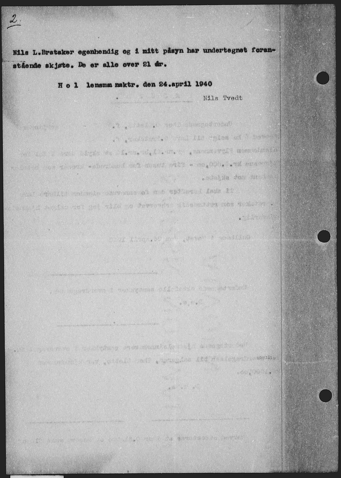 Hallingdal sorenskriveri, SAKO/A-121/G/Ga/L0054: Pantebok nr. 54, 1940-1940, s. 2