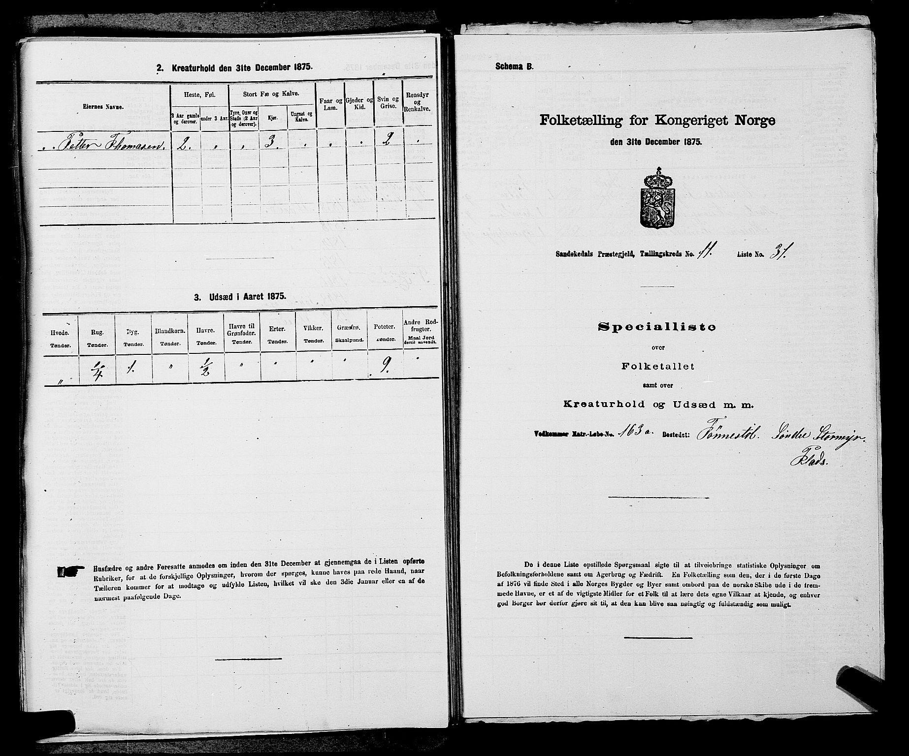 SAKO, Folketelling 1875 for 0816P Sannidal prestegjeld, 1875, s. 807