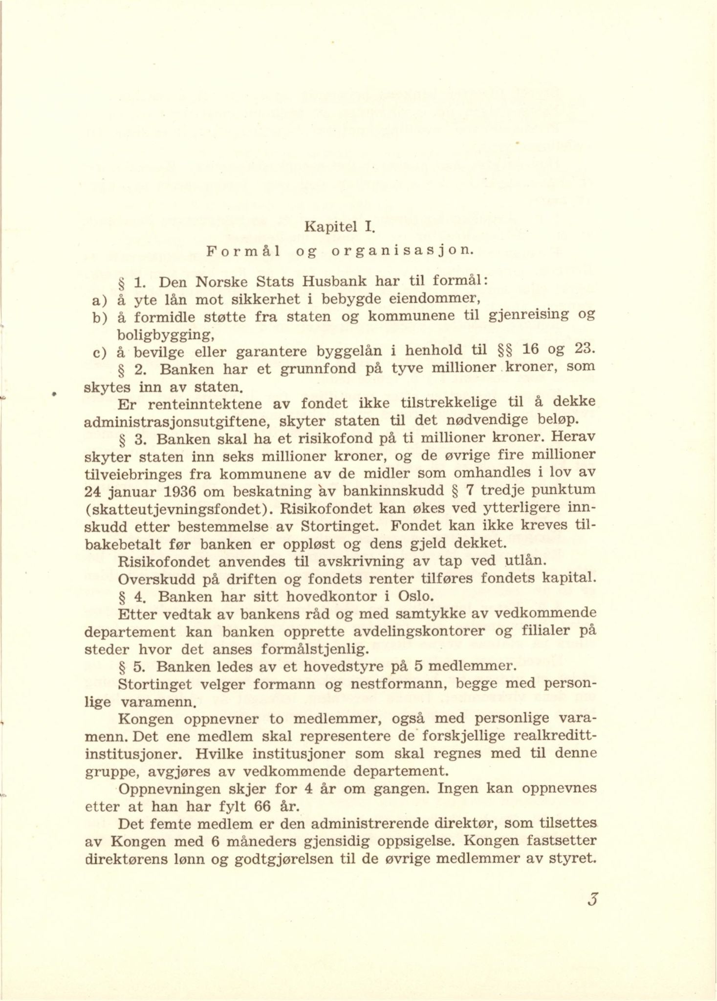 Finnmarkskontorets presse- og opplysningsarkiv , FMFB/A-1198/E/L0007/0010: 5. Små skrifter om gjenreisningen / Lov om den Norske Stats Husbank av 1. mars 1946