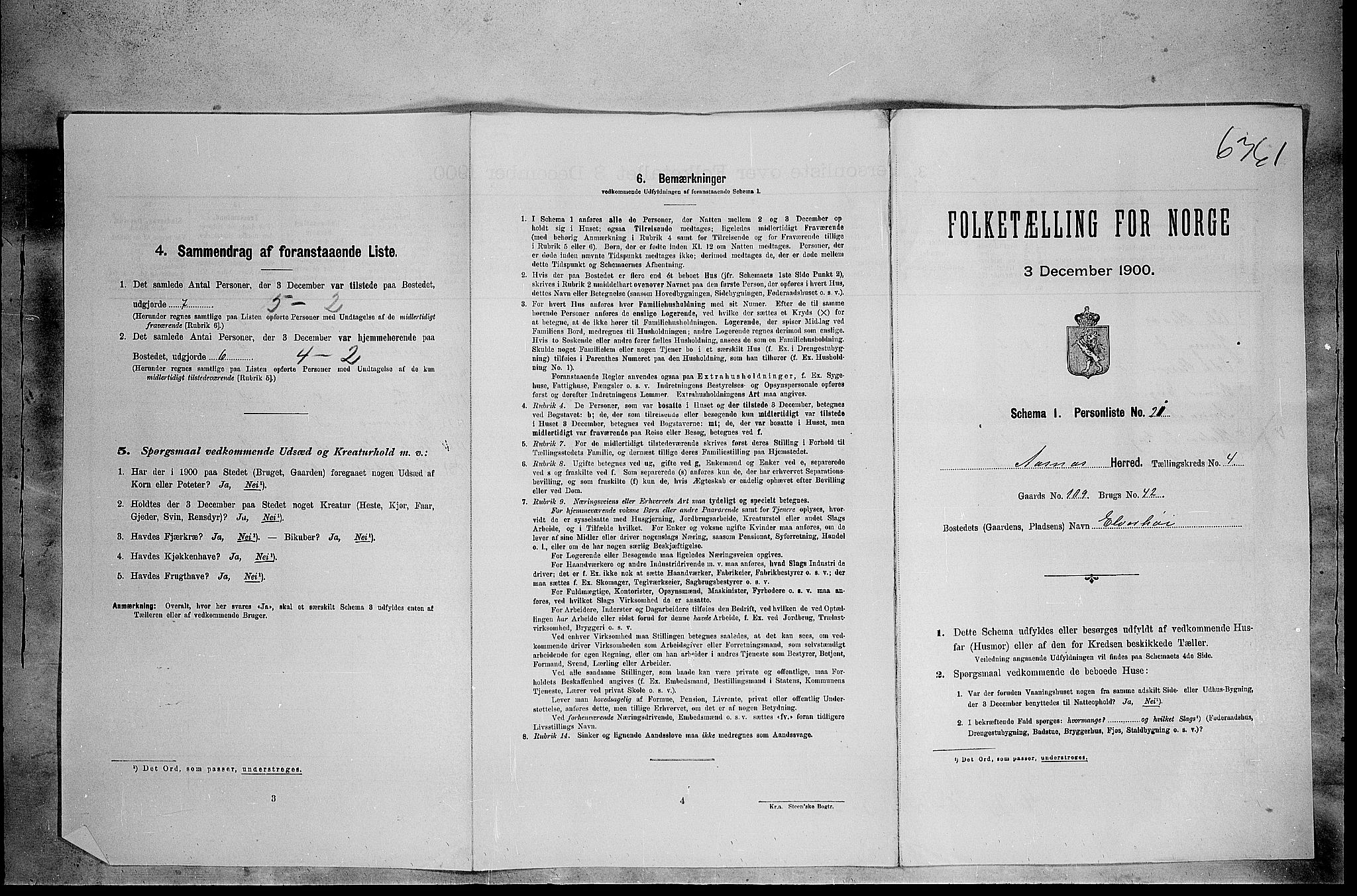 SAH, Folketelling 1900 for 0425 Åsnes herred, 1900, s. 608