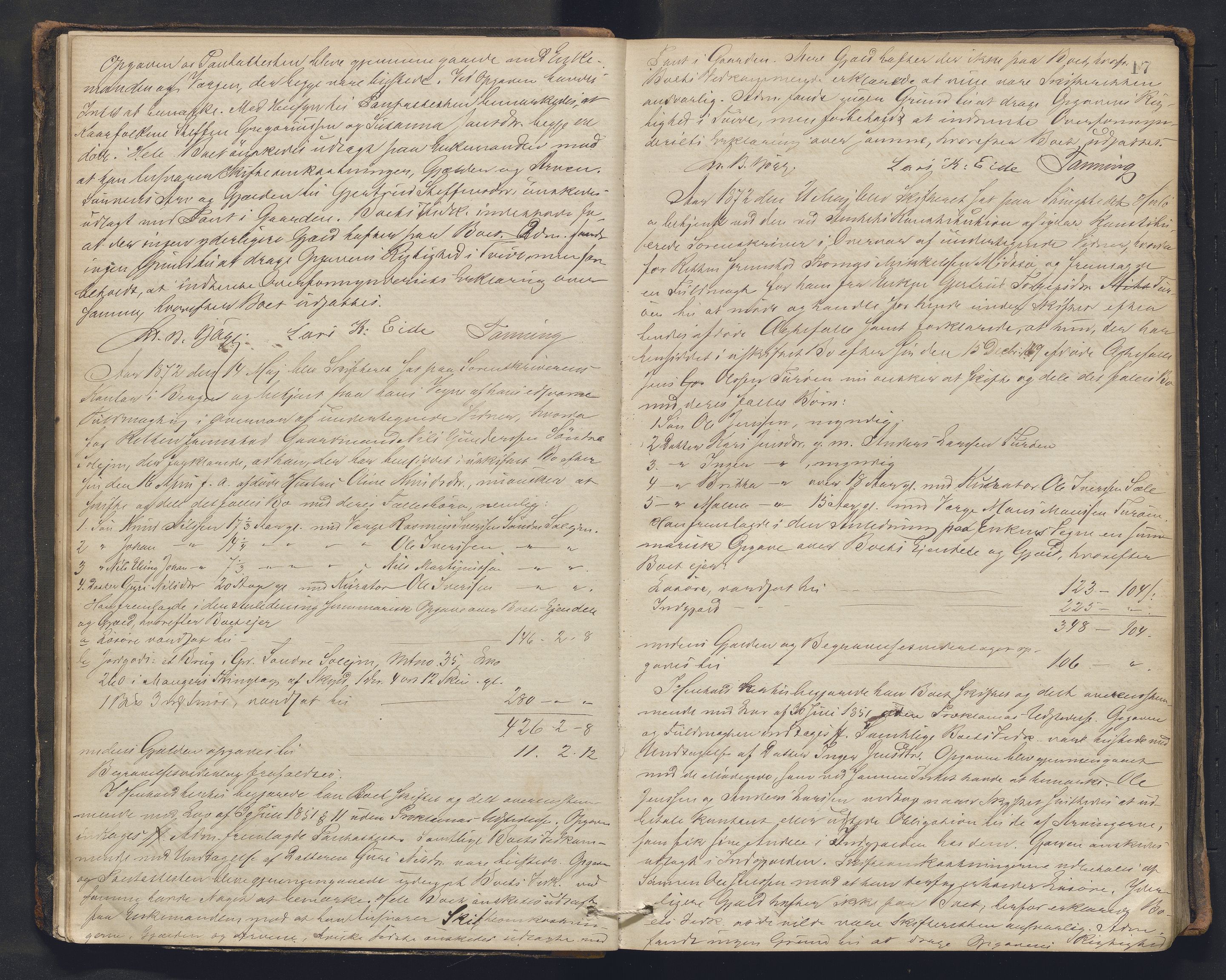 Nordhordland sorenskrivar, AV/SAB-A-2901/1/H/Hc/L0002: Skifteforhandlingsprotokollar, 1871-1878, s. 17