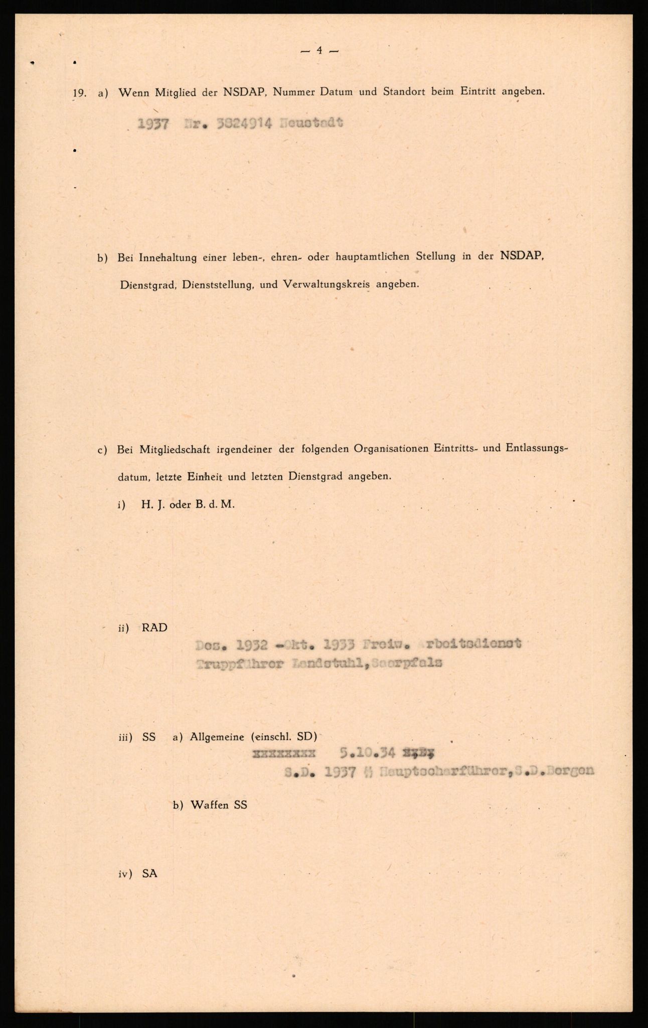 Forsvaret, Forsvarets overkommando II, AV/RA-RAFA-3915/D/Db/L0035: CI Questionaires. Tyske okkupasjonsstyrker i Norge. Tyskere., 1945-1946, s. 485