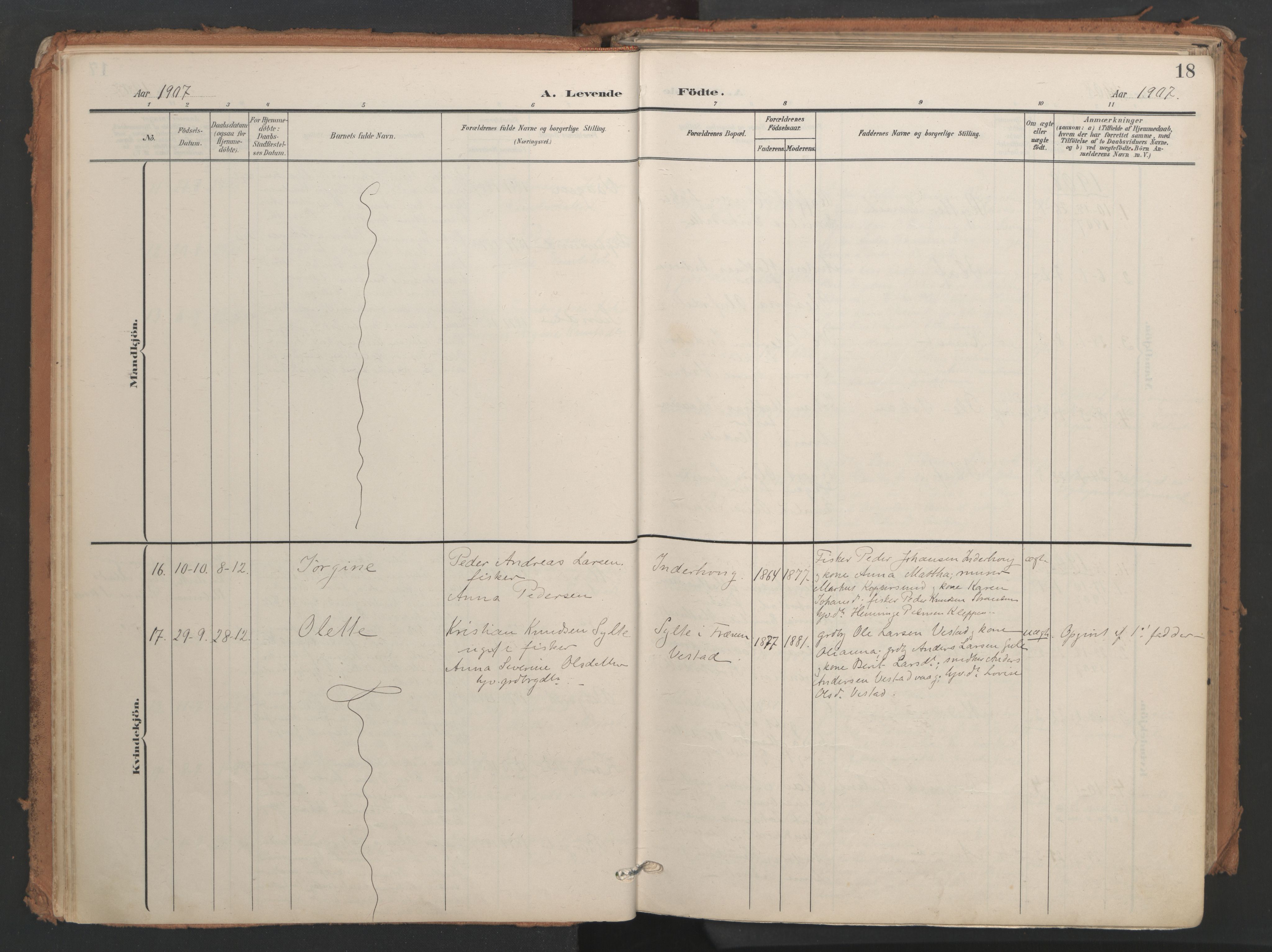 Ministerialprotokoller, klokkerbøker og fødselsregistre - Møre og Romsdal, SAT/A-1454/566/L0771: Ministerialbok nr. 566A10, 1904-1929, s. 18