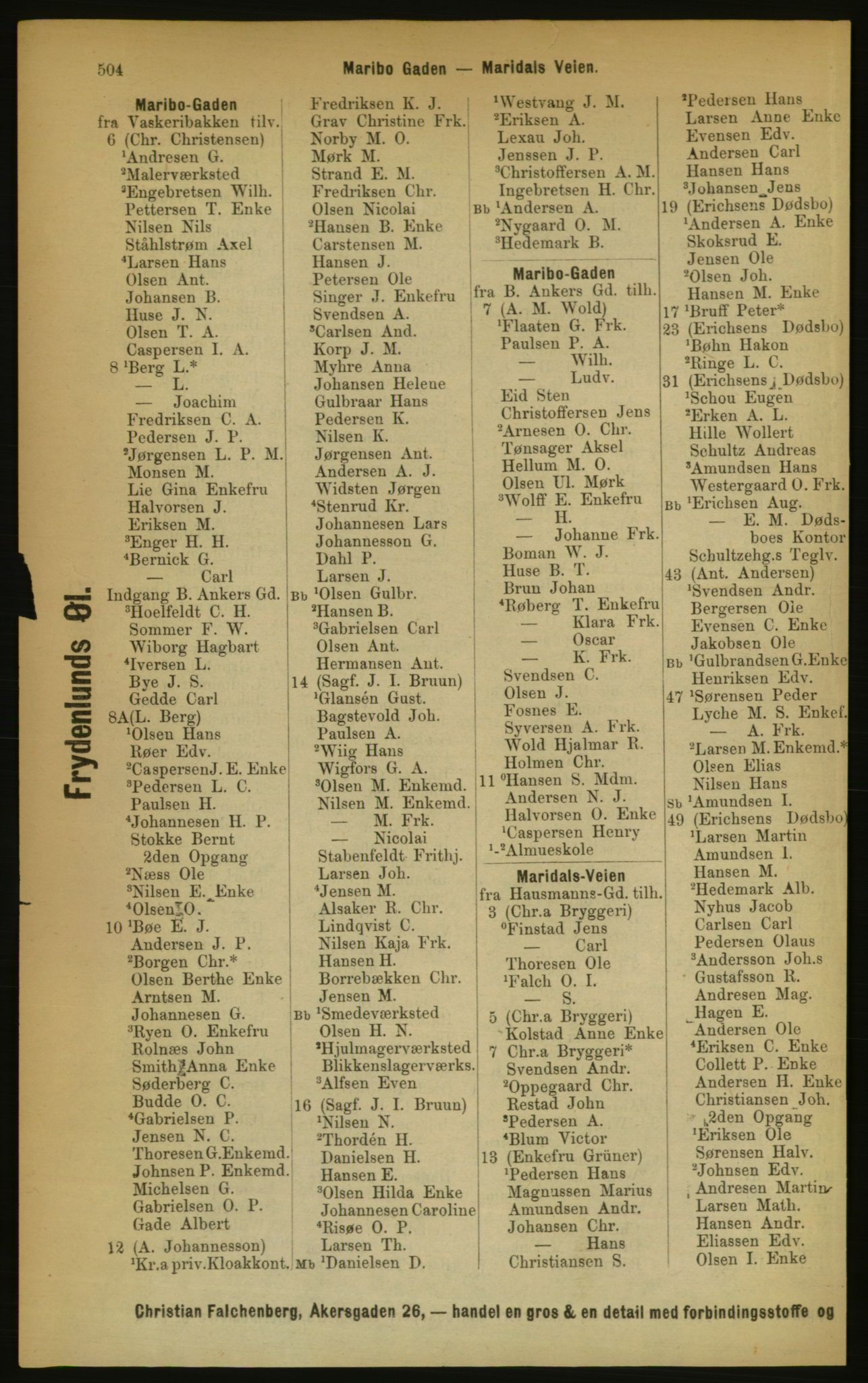 Kristiania/Oslo adressebok, PUBL/-, 1889, s. 504