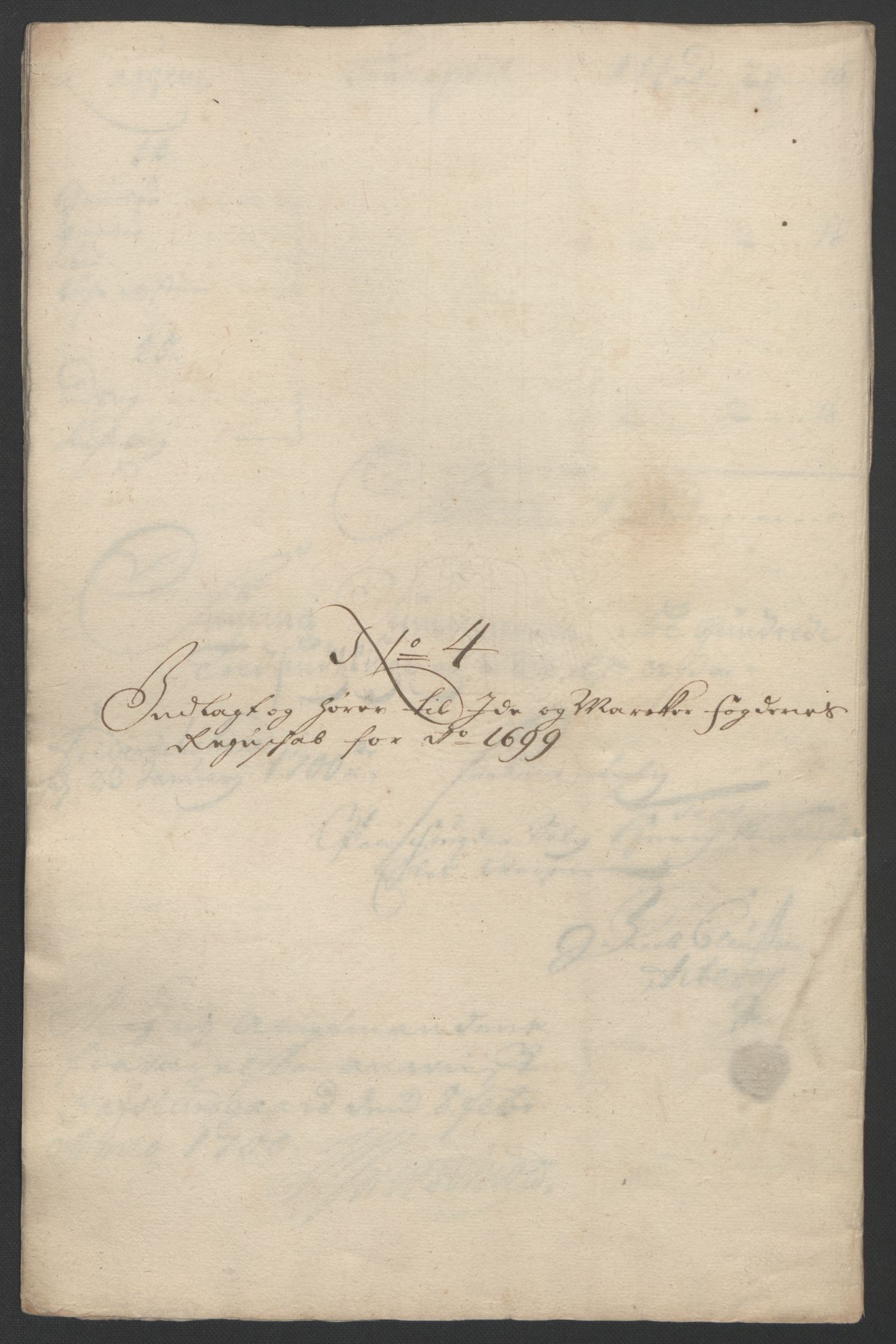 Rentekammeret inntil 1814, Reviderte regnskaper, Fogderegnskap, AV/RA-EA-4092/R01/L0014: Fogderegnskap Idd og Marker, 1699, s. 102