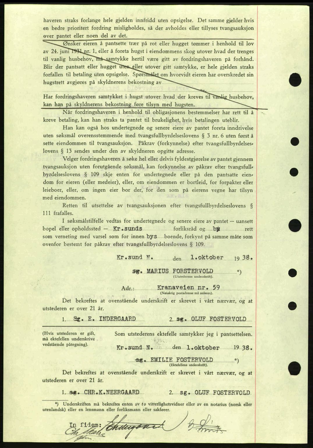 Kristiansund byfogd, AV/SAT-A-4587/A/27: Pantebok nr. 31, 1938-1939, Dagboknr: 722/1938