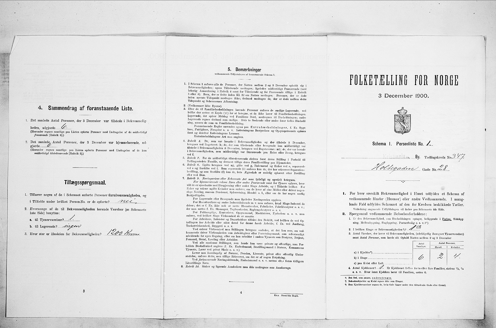 SAO, Folketelling 1900 for 0301 Kristiania kjøpstad, 1900, s. 38922