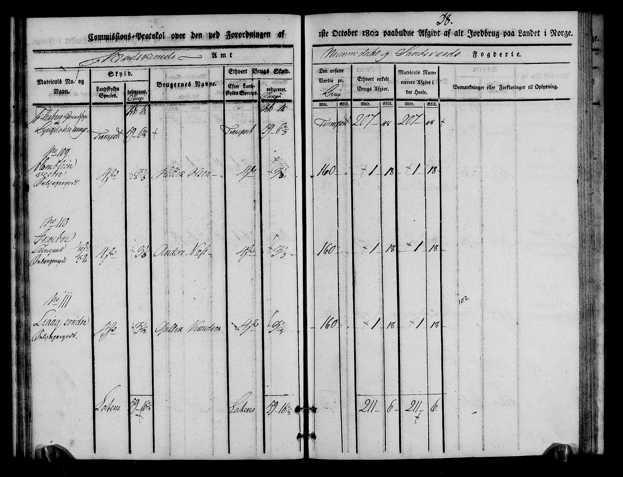 Rentekammeret inntil 1814, Realistisk ordnet avdeling, AV/RA-EA-4070/N/Ne/Nea/L0055: Numedal og Sandsvær fogderi. Kommisjonsprotokoll for Flesberg prestegjeld, 1803, s. 39