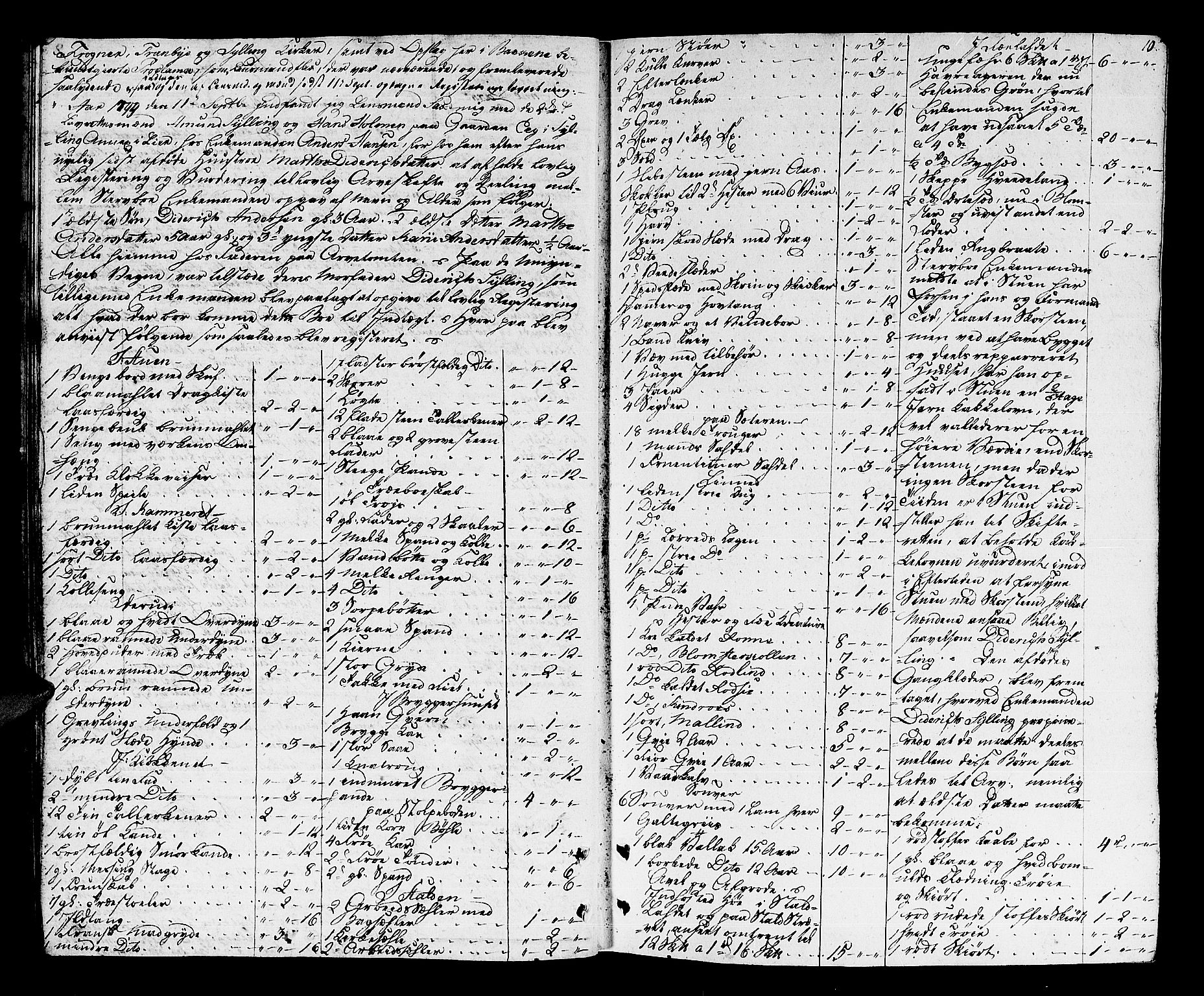 Lier, Røyken og Hurum sorenskriveri, SAKO/A-89/H/Hc/L0008: Skifteprotokoll, 1799-1805, s. 9b-10a