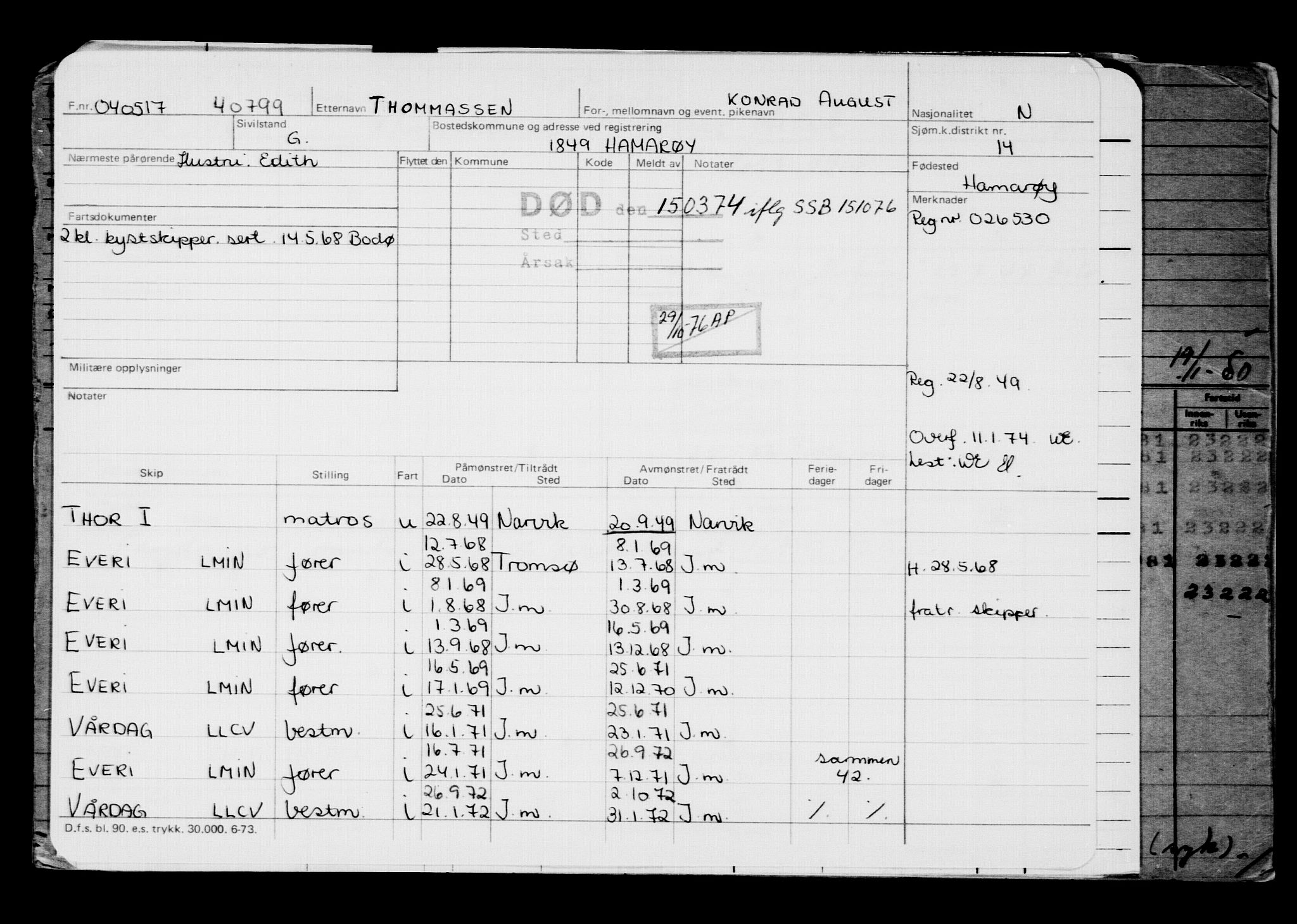 Direktoratet for sjømenn, AV/RA-S-3545/G/Gb/L0148: Hovedkort, 1917, s. 318