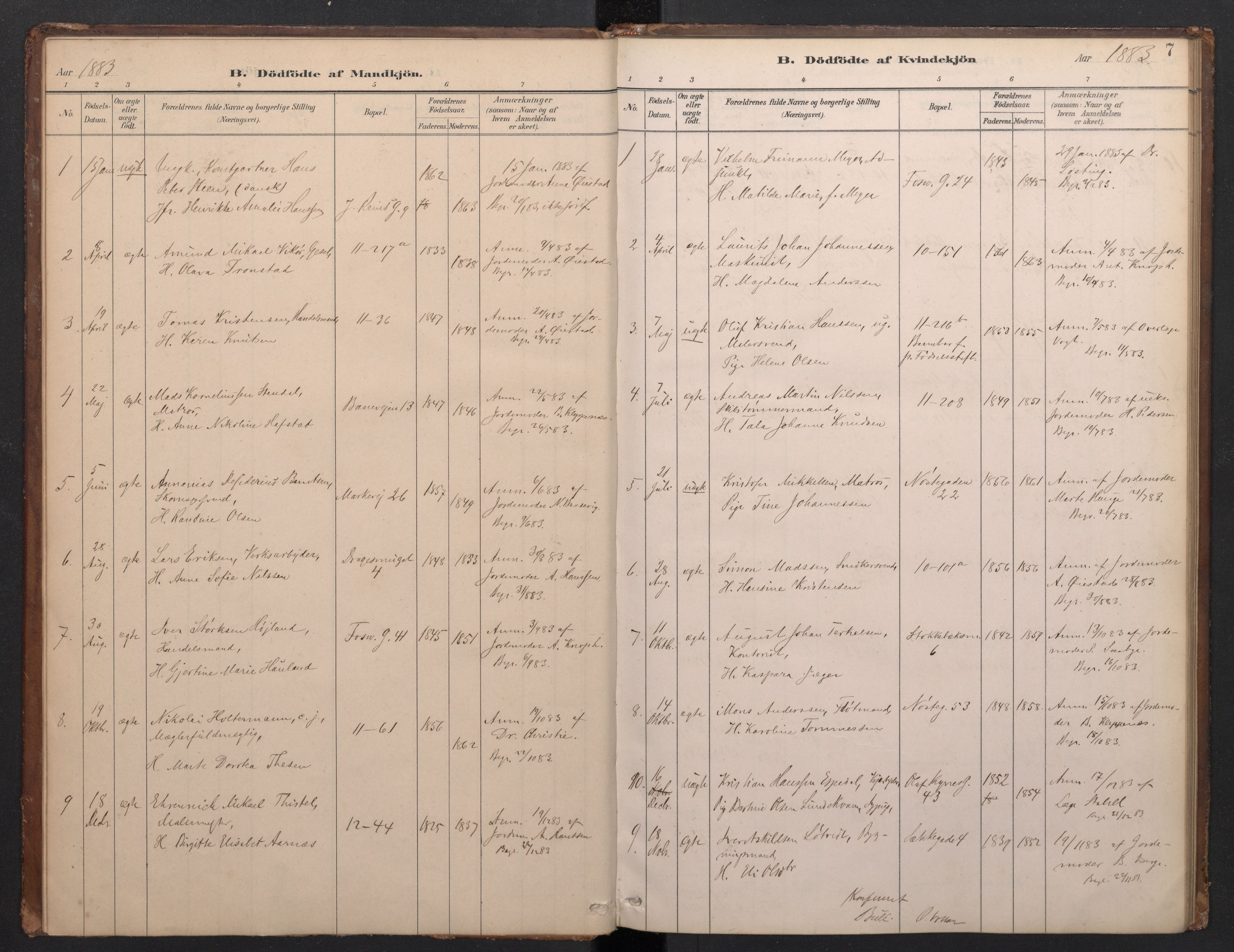Domkirken sokneprestembete, AV/SAB-A-74801/H/Haa/L0049: Ministerialbok nr. G 1, 1882-1922, s. 6b-7a