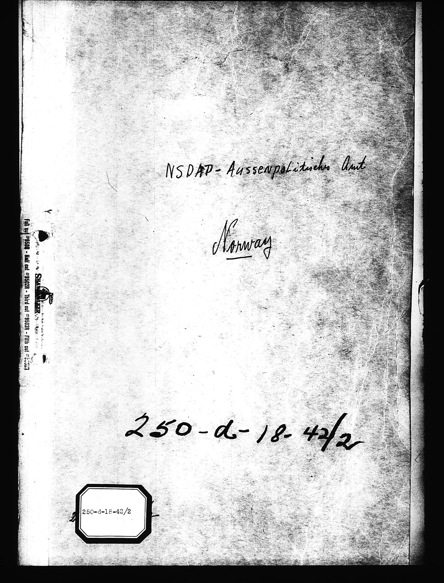 Documents Section, RA/RAFA-2200/V/L0091: Amerikansk mikrofilm "Captured German Documents".
Box No. 953.  FKA jnr. 59/1955., 1935-1942, s. 213
